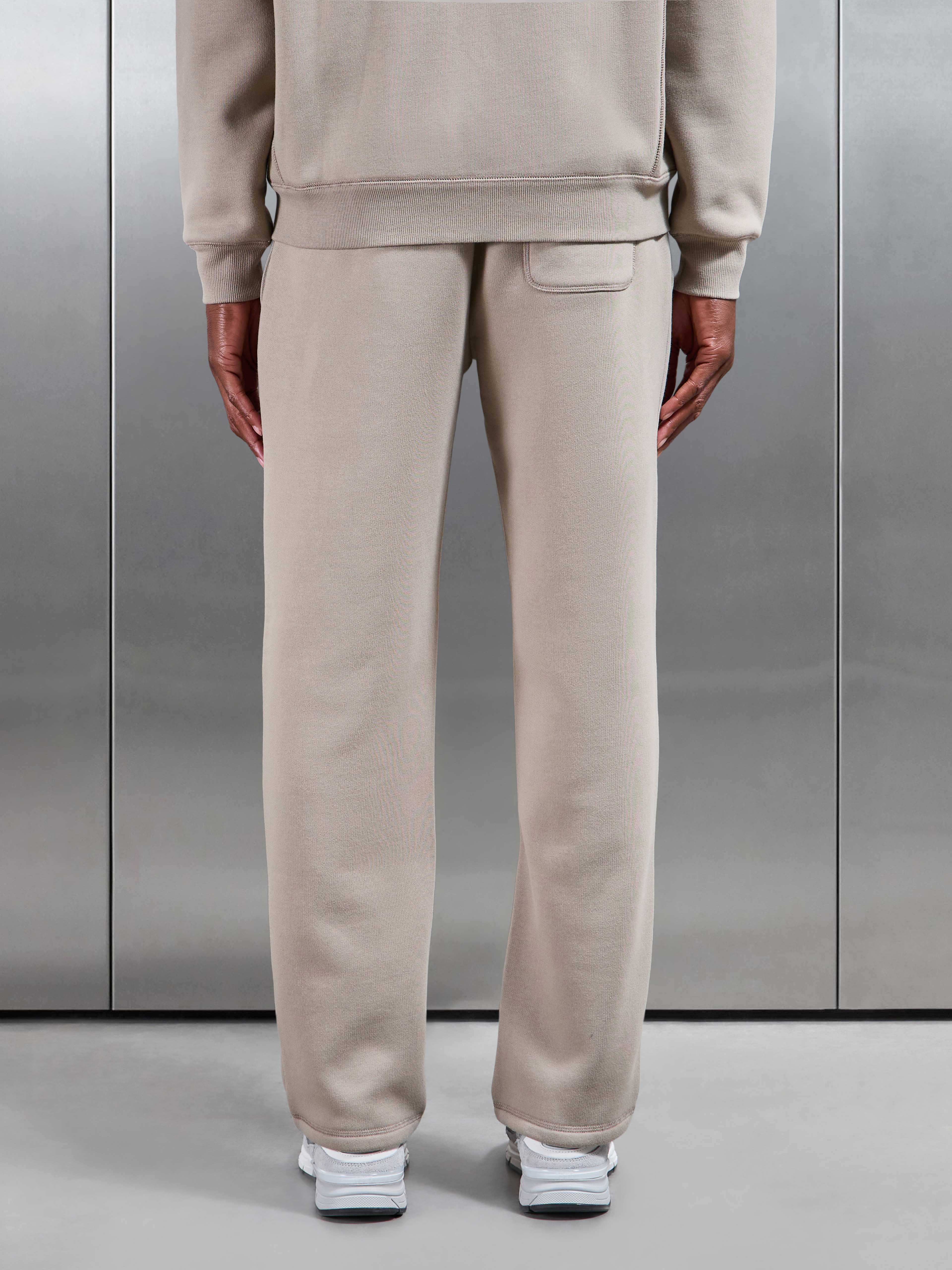 Relaxed Fit Straight Leg Jogger in Stone