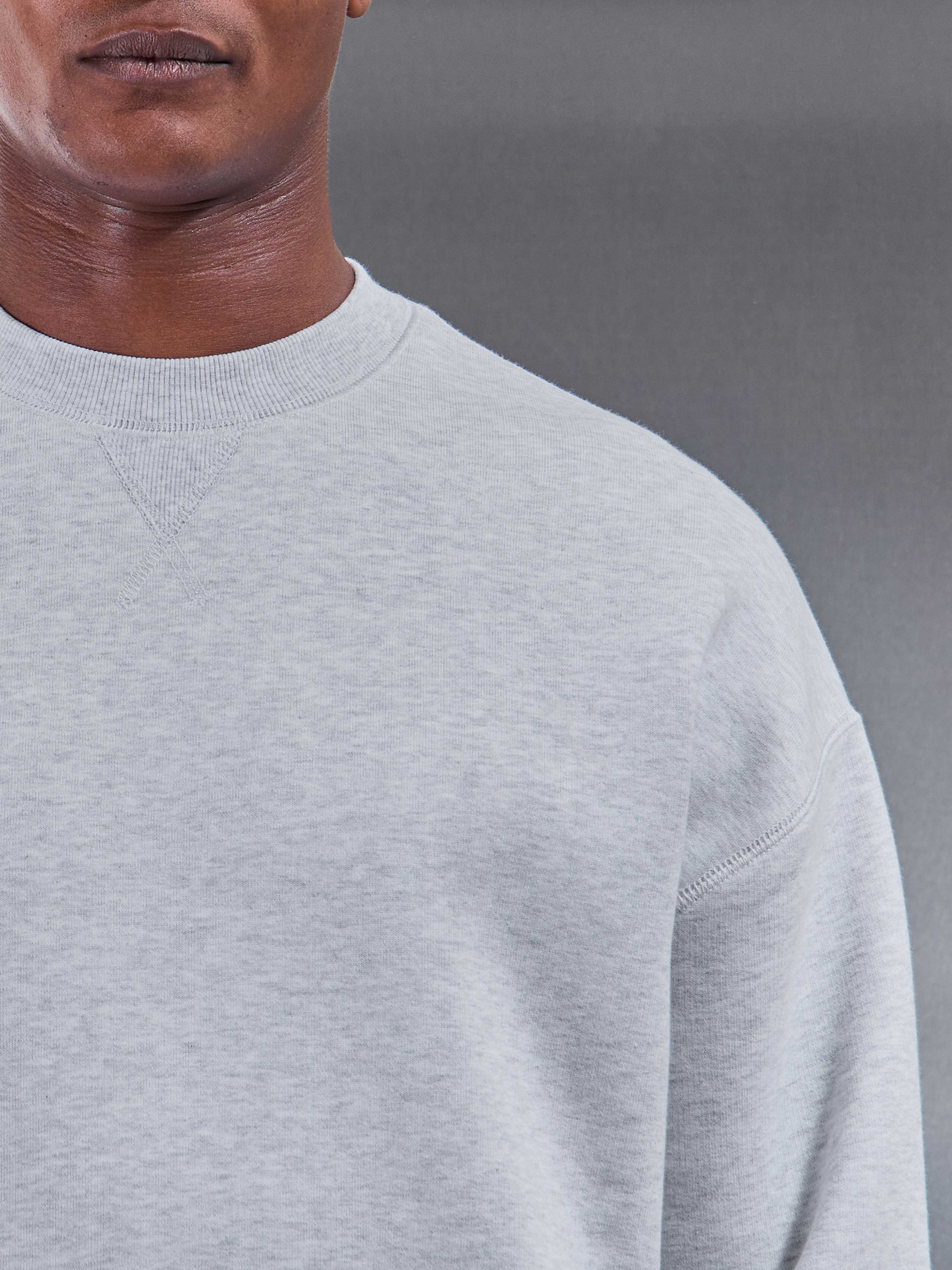 Relaxed Fit Sweatshirt in Marl Grey