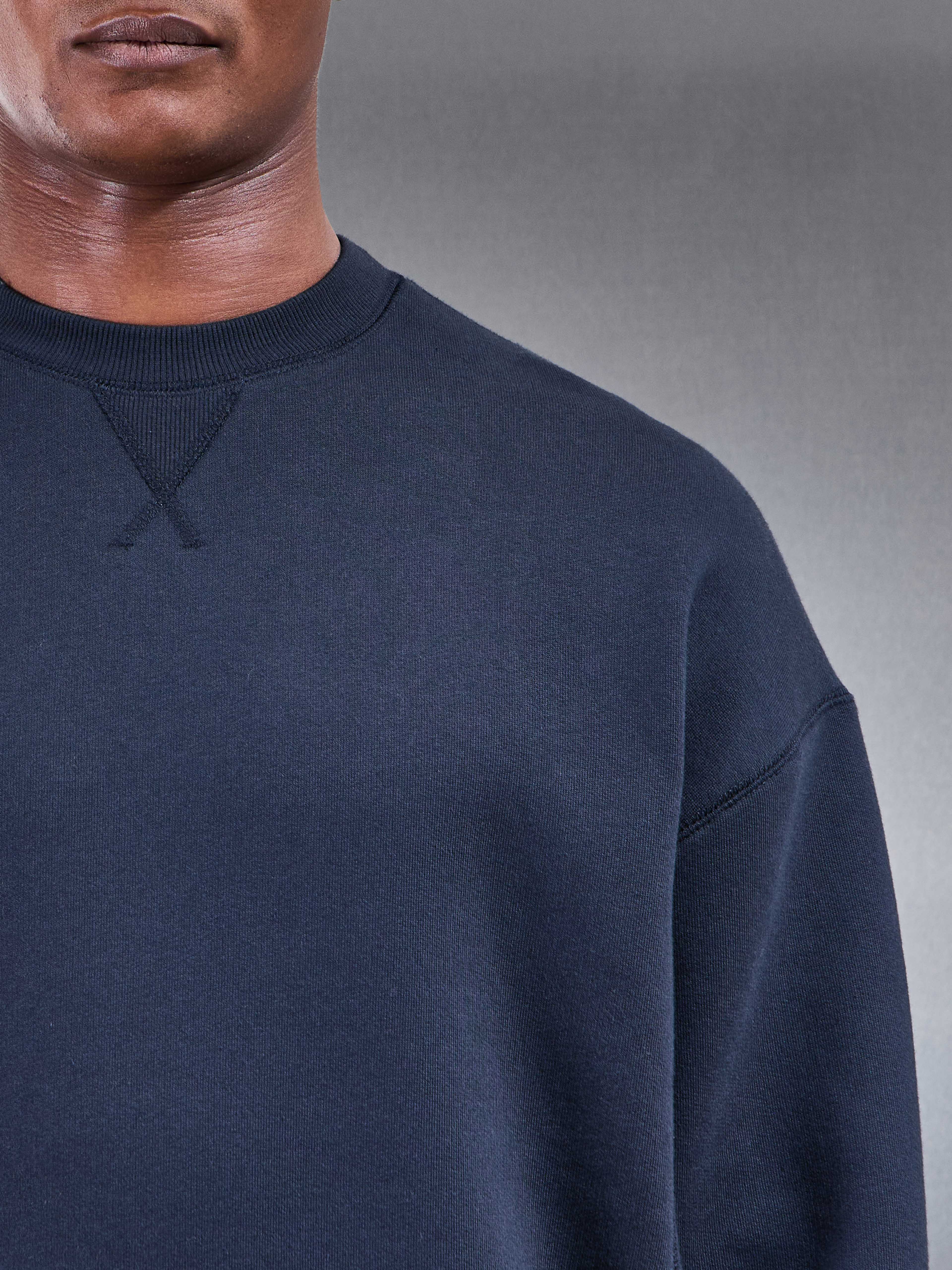 Relaxed Fit Sweatshirt in Navy