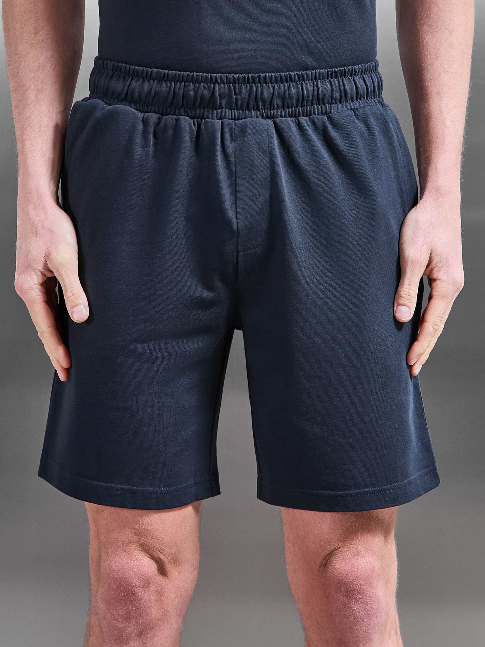 Relaxed Fit Cotton Short in Navy