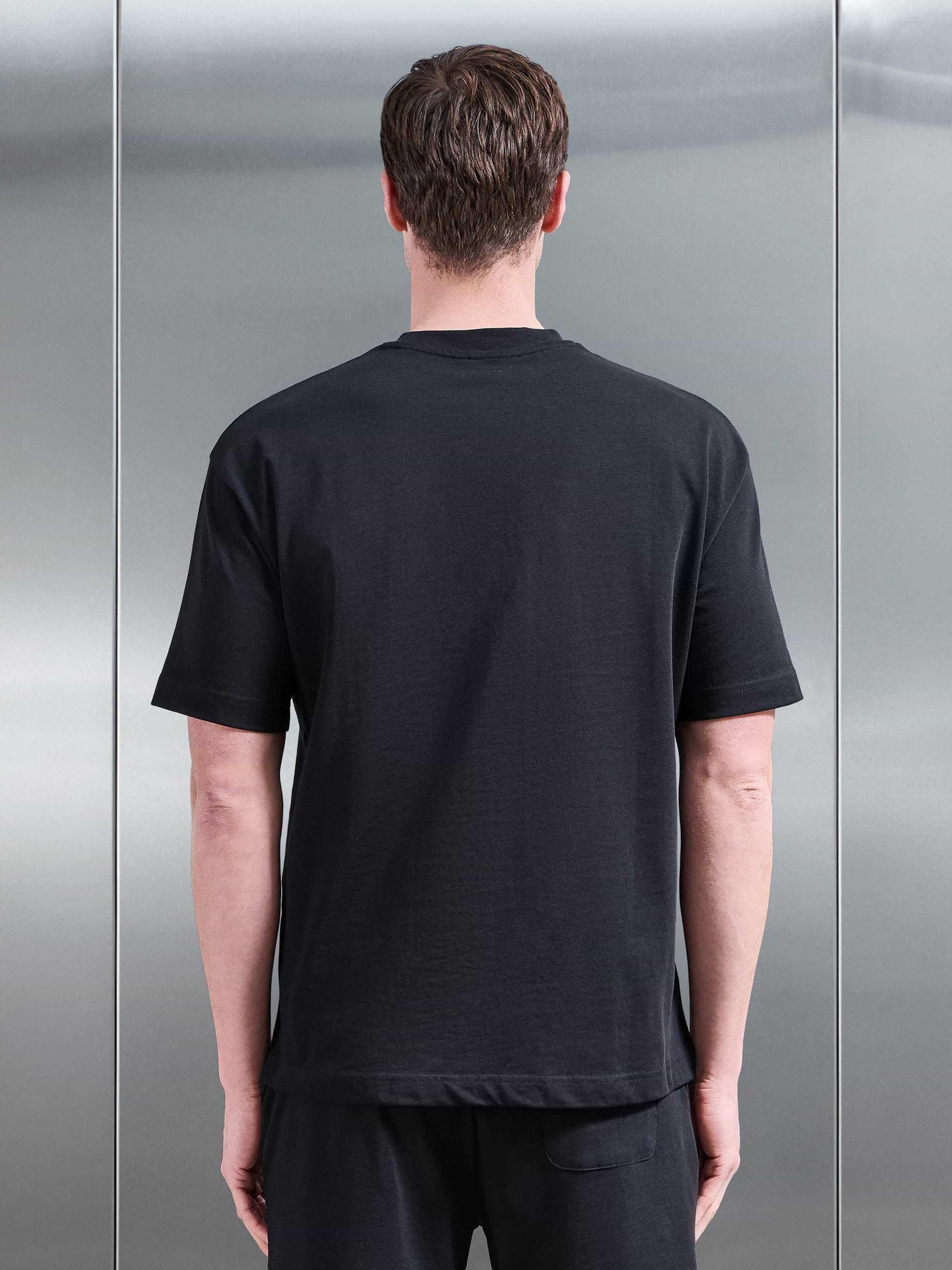 Relaxed Fit Cotton T-Shirt in Black