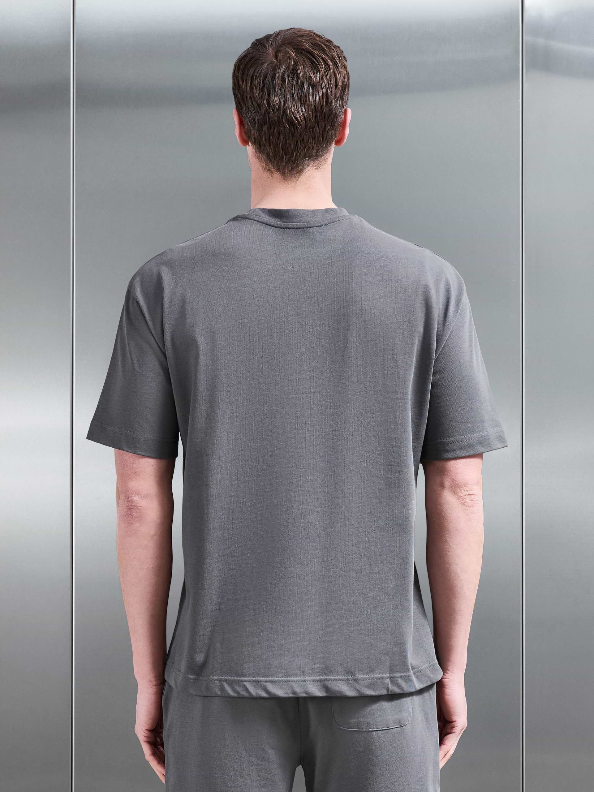Relaxed Fit Cotton T-Shirt in Grey