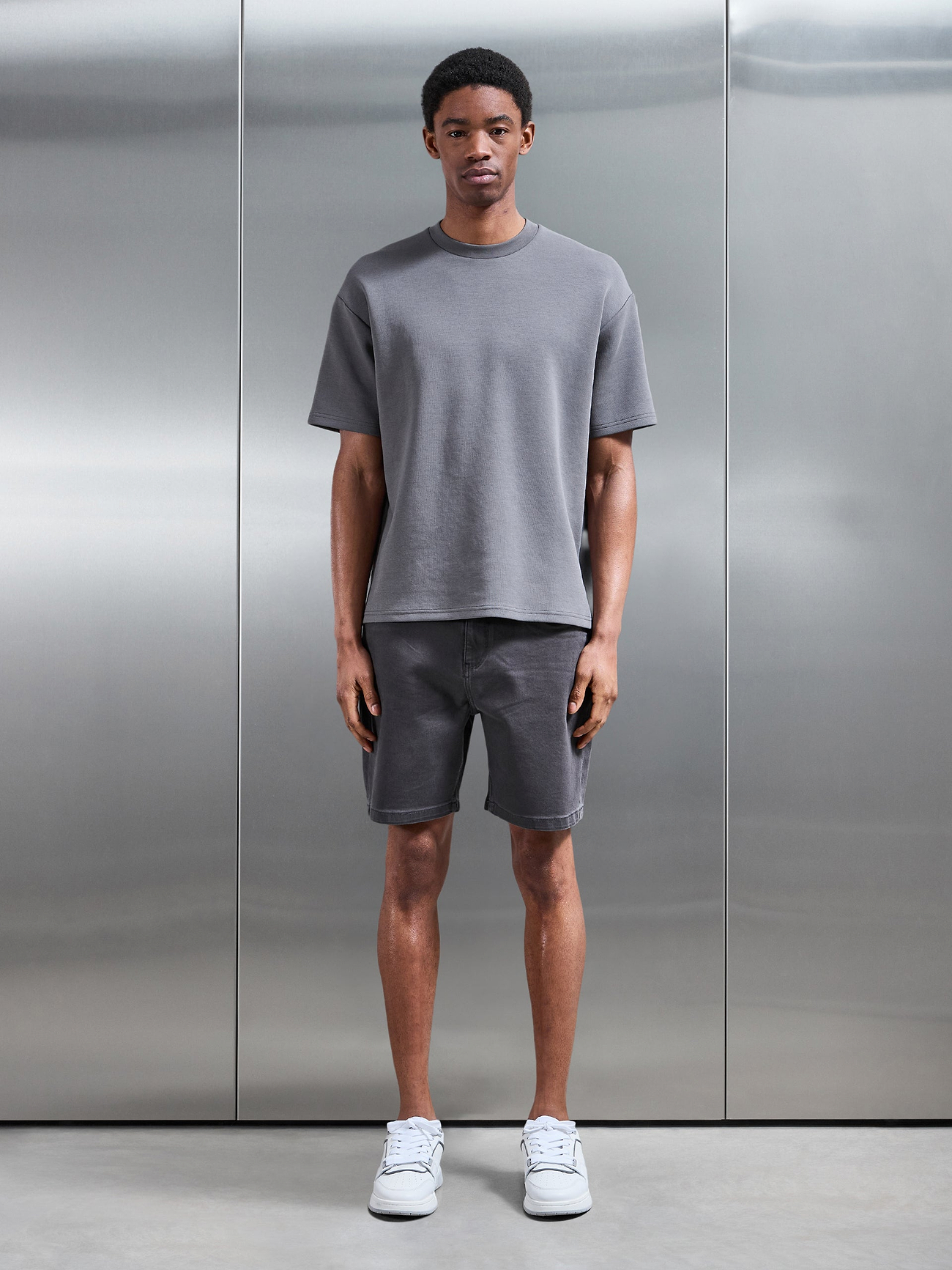 Relaxed Fit Denim Short in Grey | ARNE UK