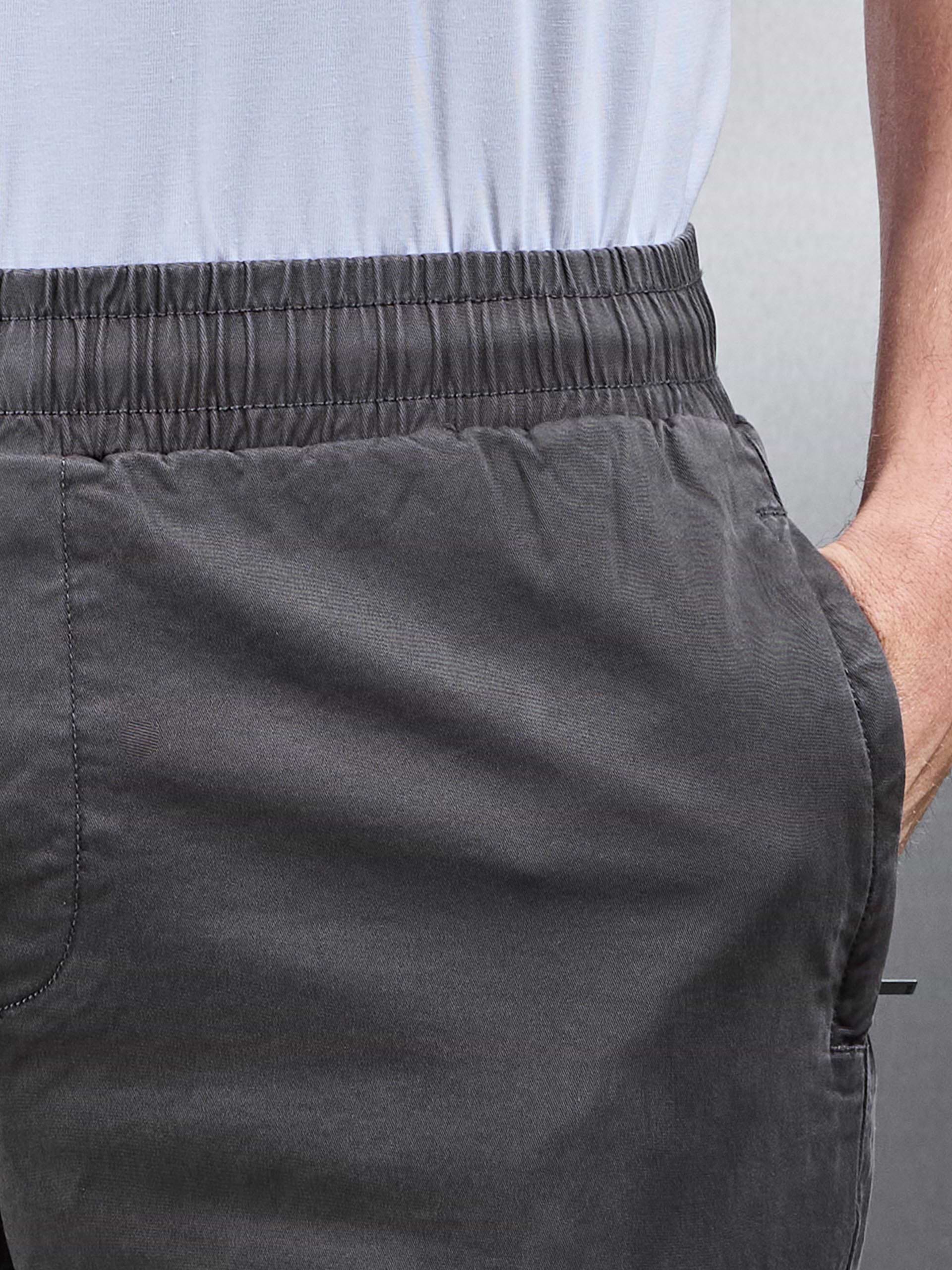 Relaxed Fit Garment Dye Cargo Pant in Grey