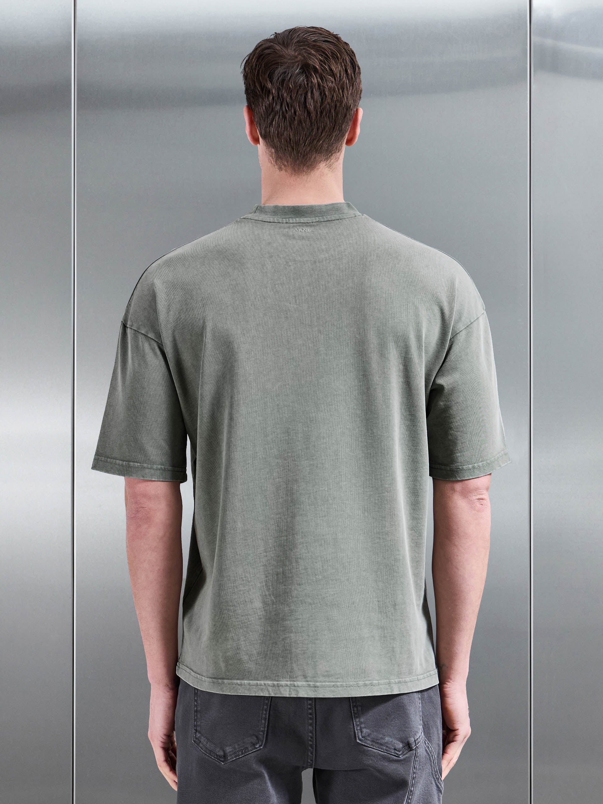 Relaxed Fit Garment Dye T-Shirt in Olive