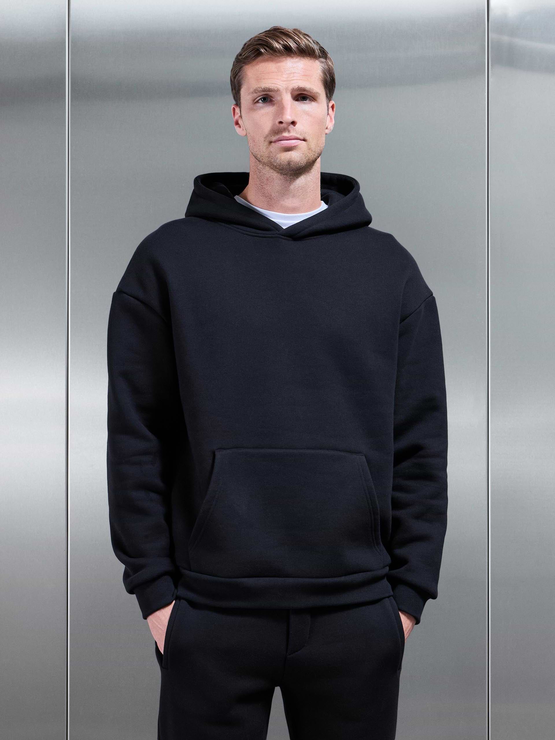 Relaxed Fit Hoodie in Black