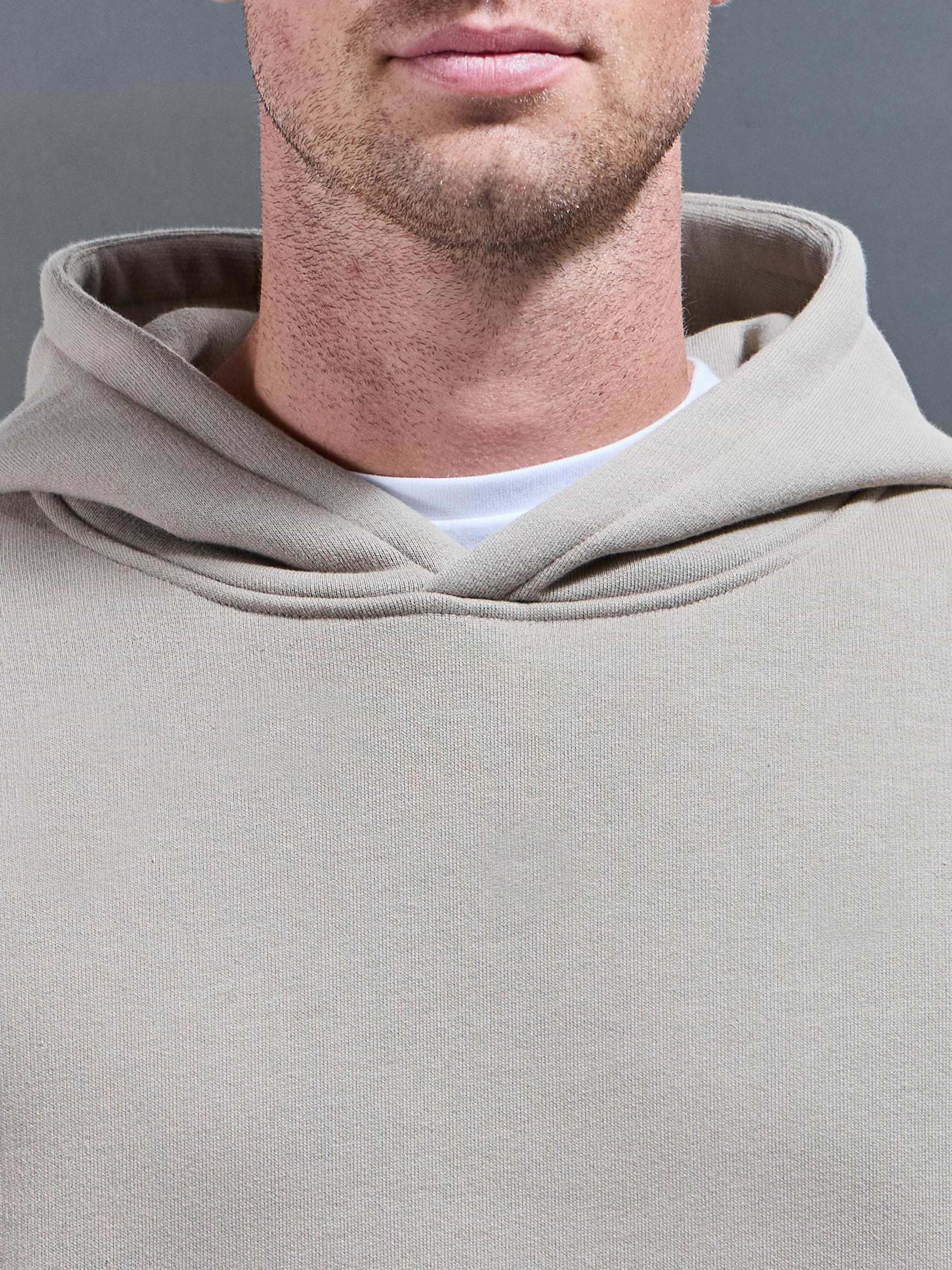 Relaxed Fit Hoodie in Stone