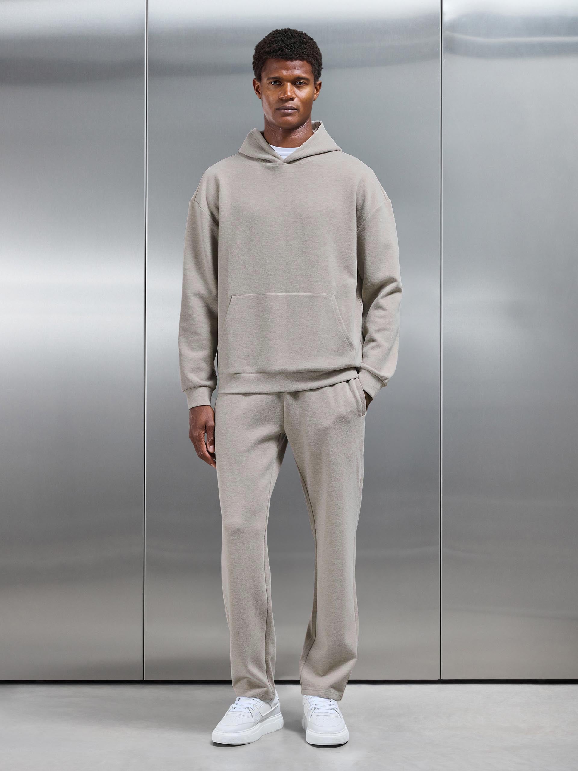 Relaxed Fit Knitted Jogger in Stone