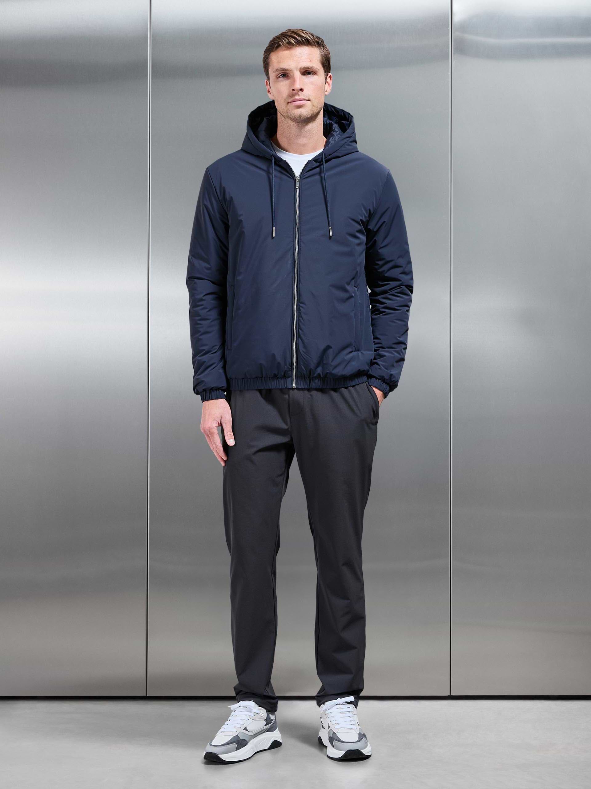 Relaxed Fit Nylon Trackpant in Grey