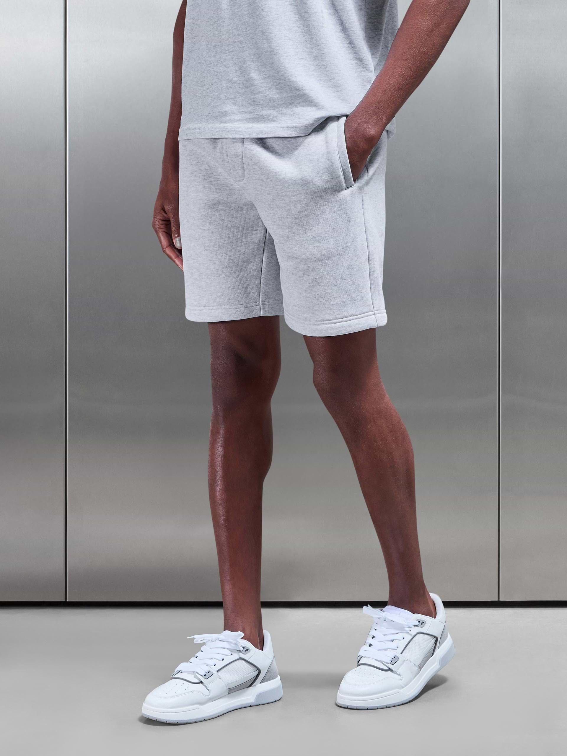 Relaxed Fit Short in Marl Grey