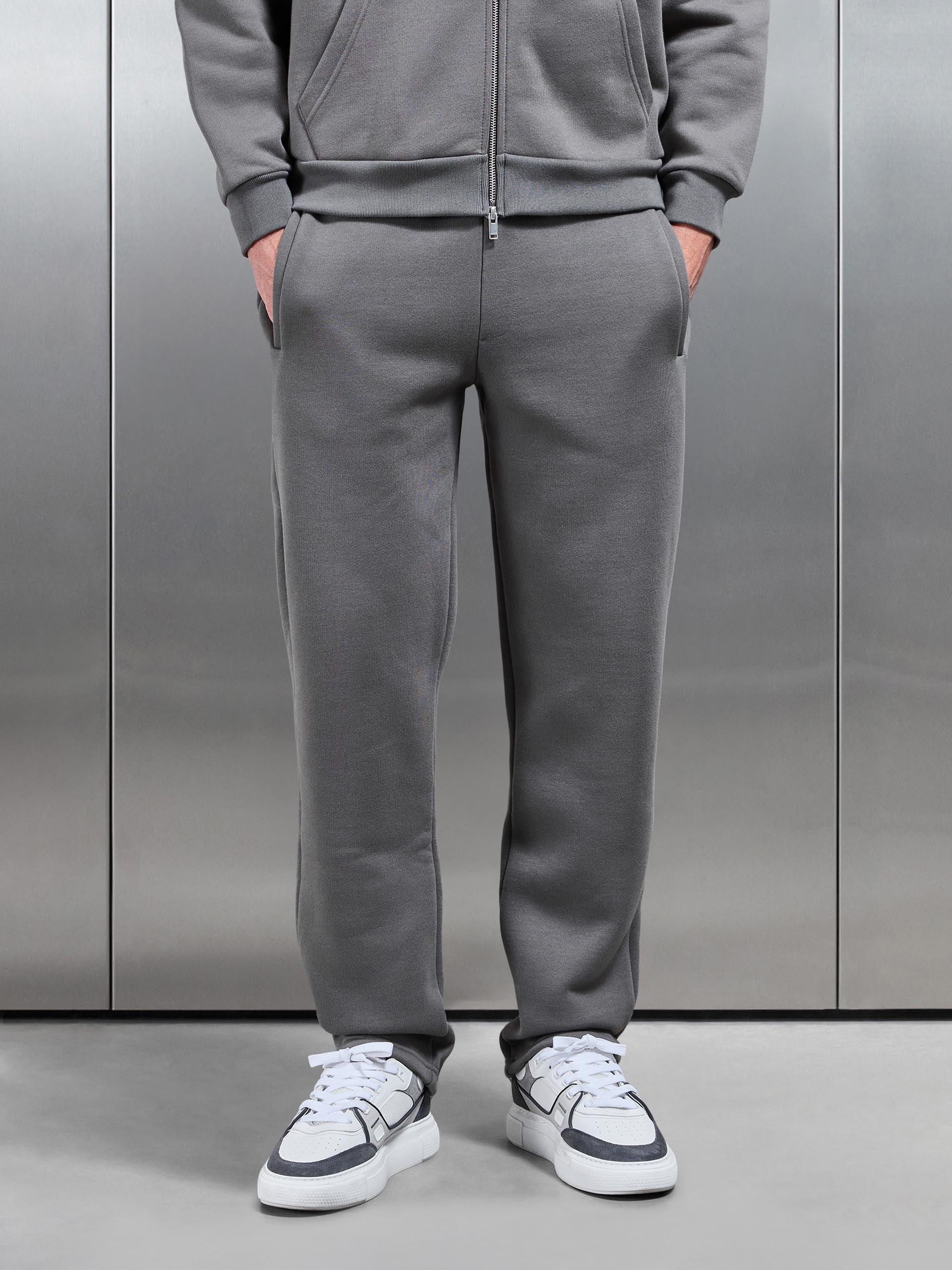 Relaxed Fit Straight Leg Jogger in Grey