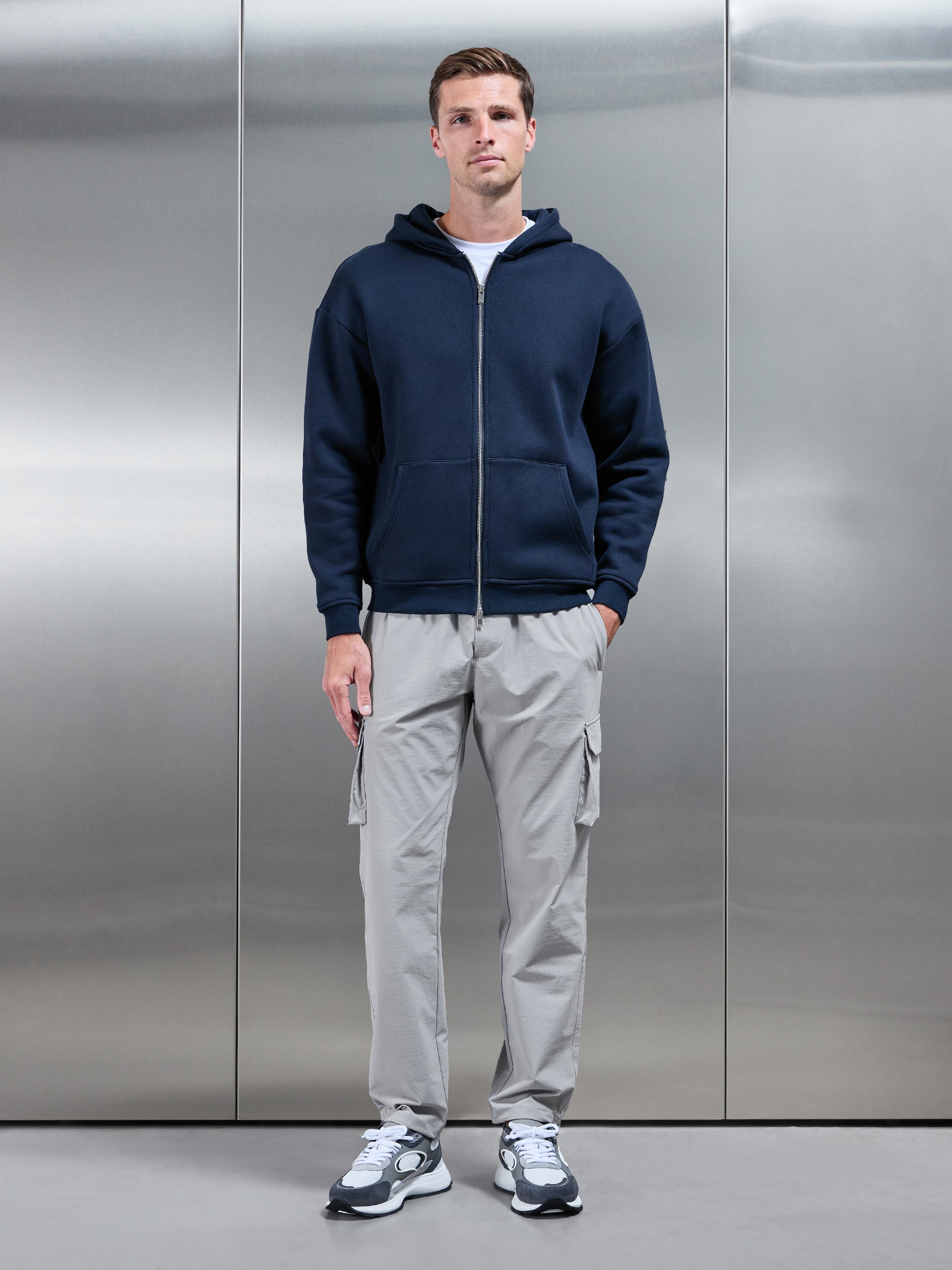 Relaxed Fit Utility Cargo Pant in Mid Grey