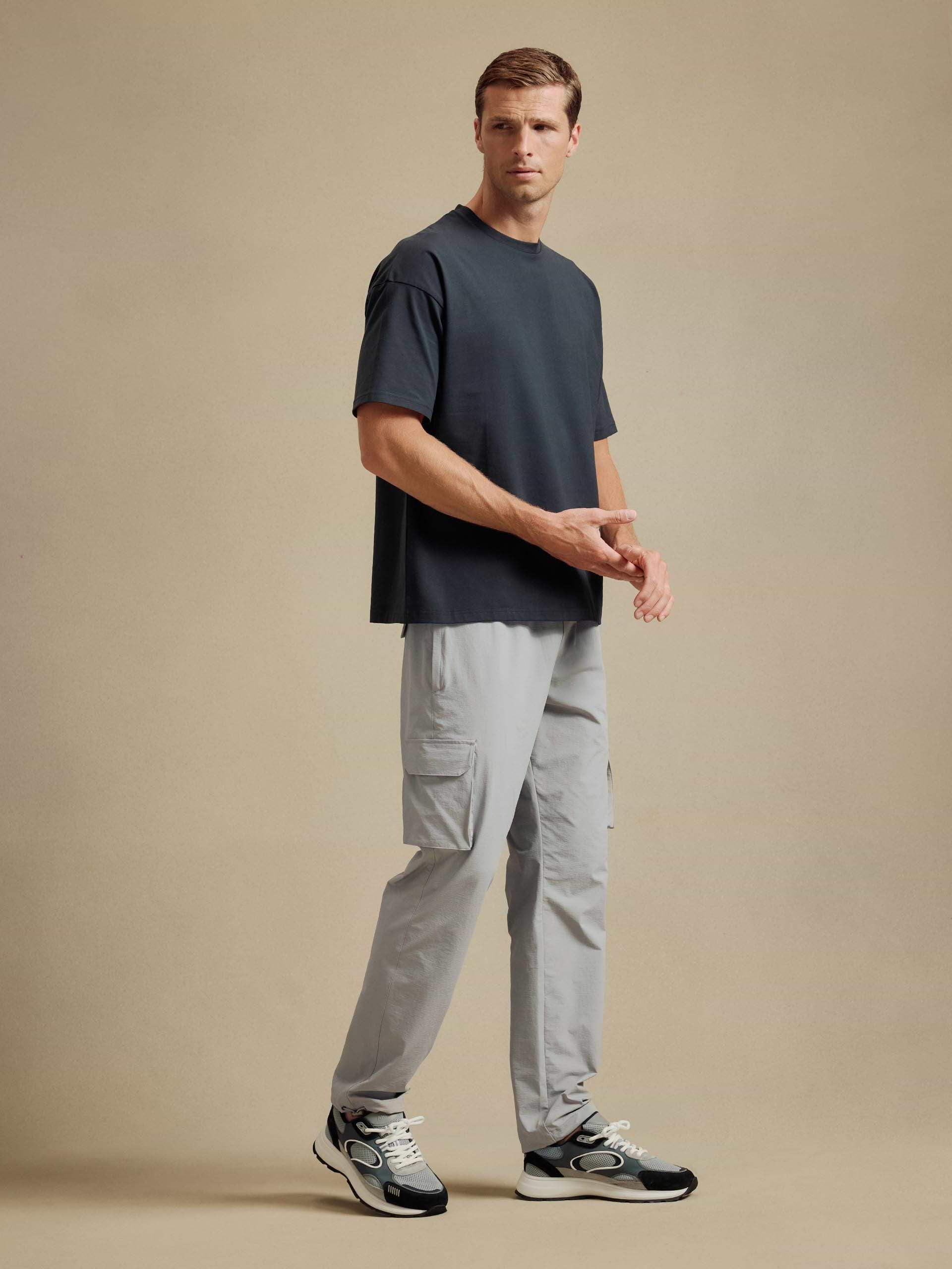 Relaxed Fit Utility Cargo Pant in Mid Grey