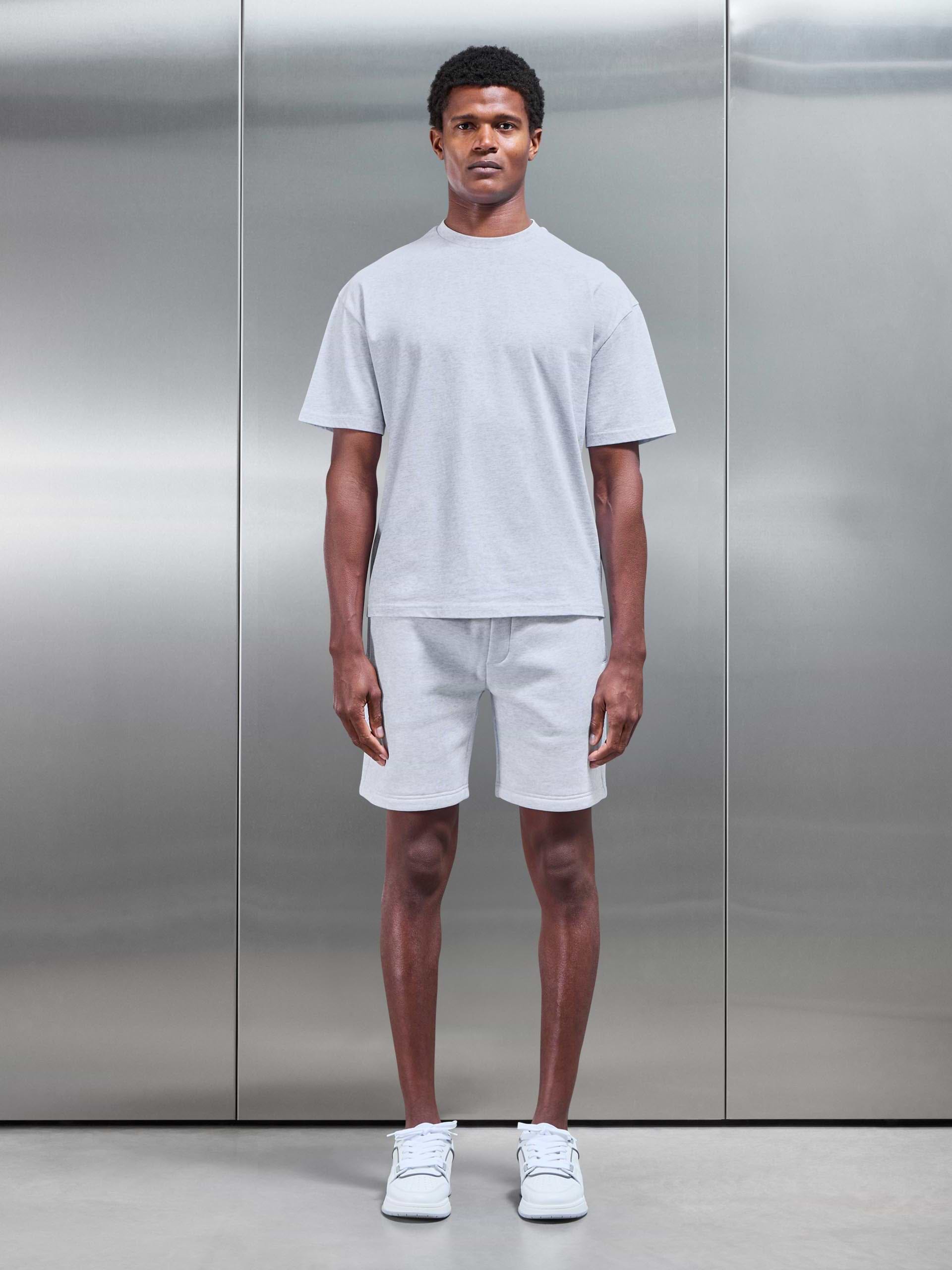 Relaxed Fit Short in Marl Grey