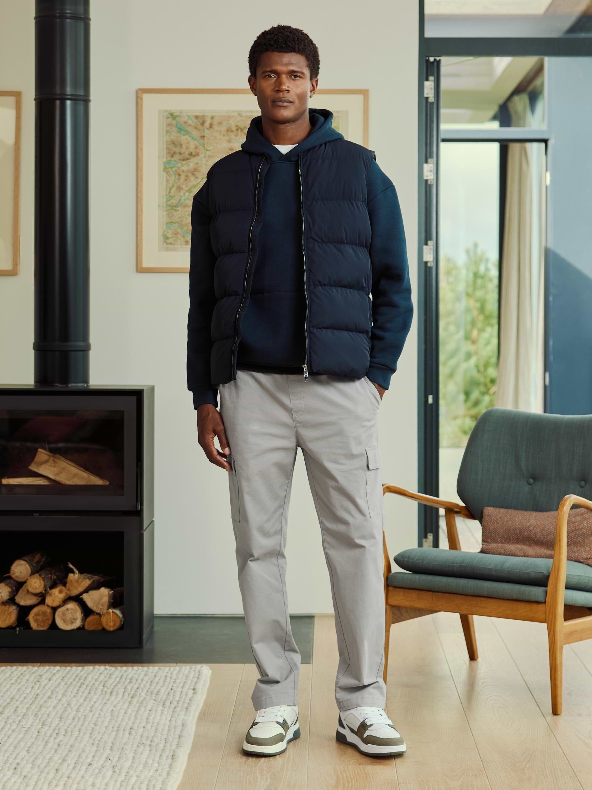 Relaxed Fit Cotton Cargo Pant in Stone