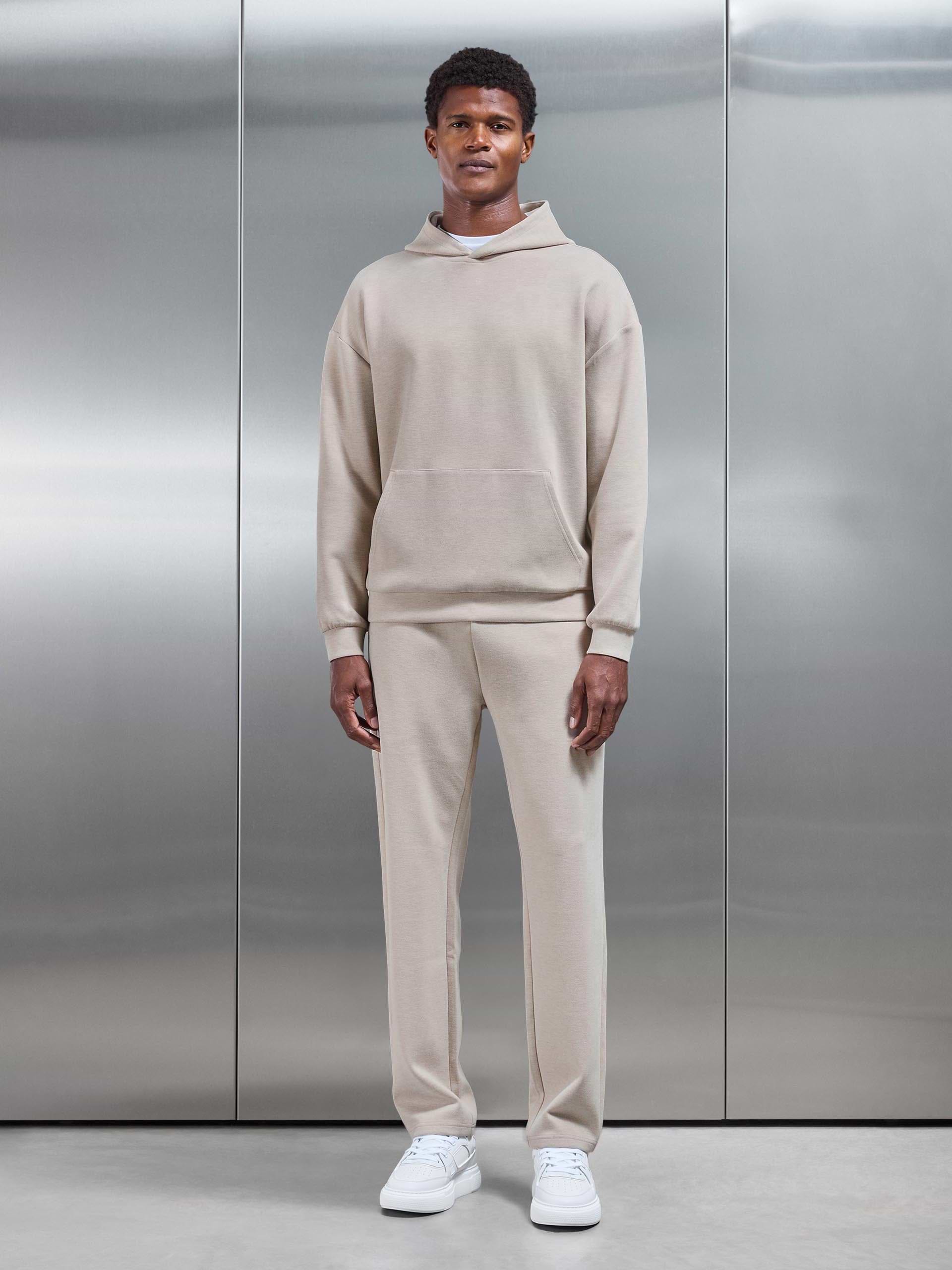 Relaxed Fit Knitted Jogger in Beige