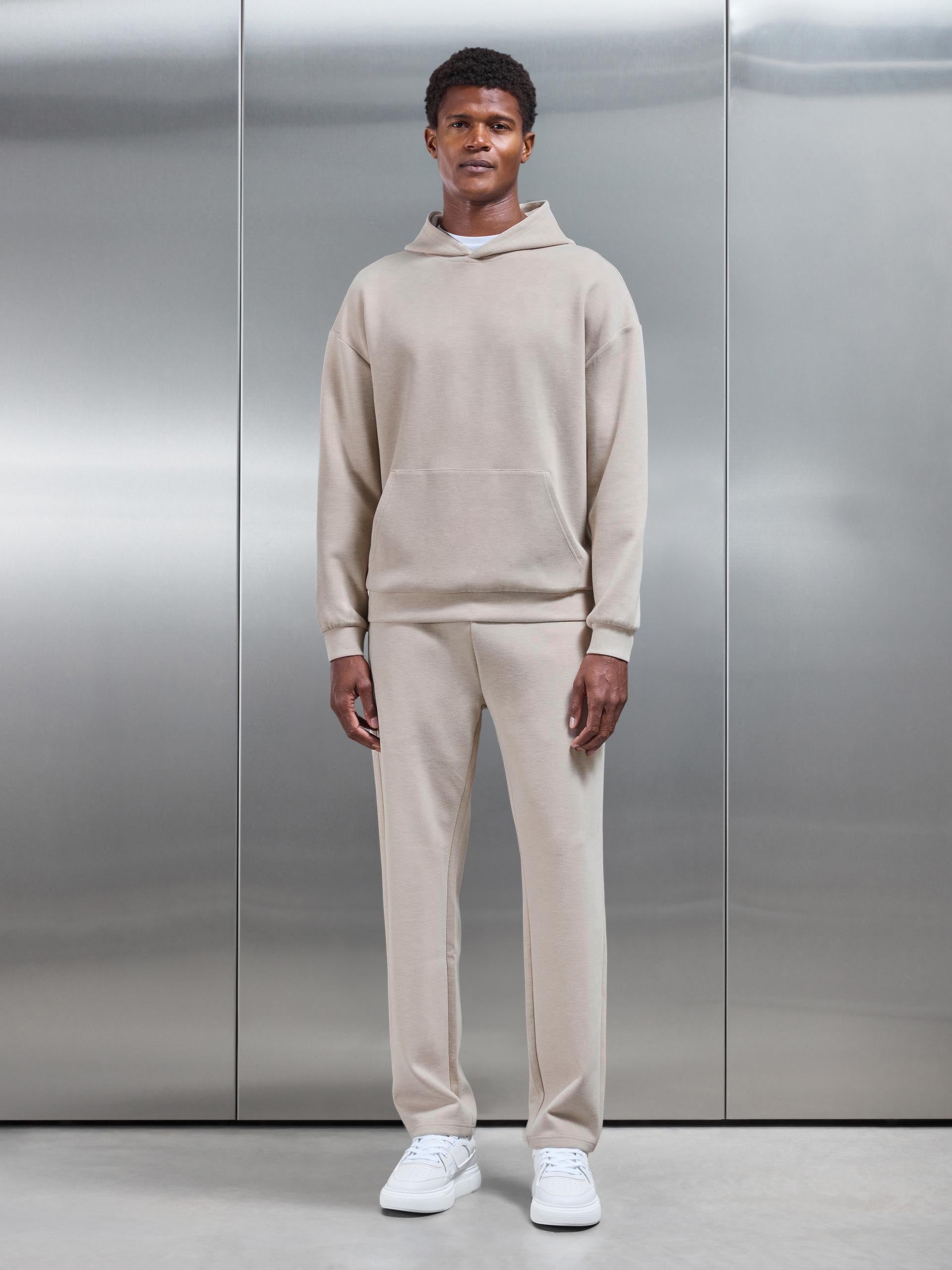 Relaxed Fit Knitted Jogger in Beige