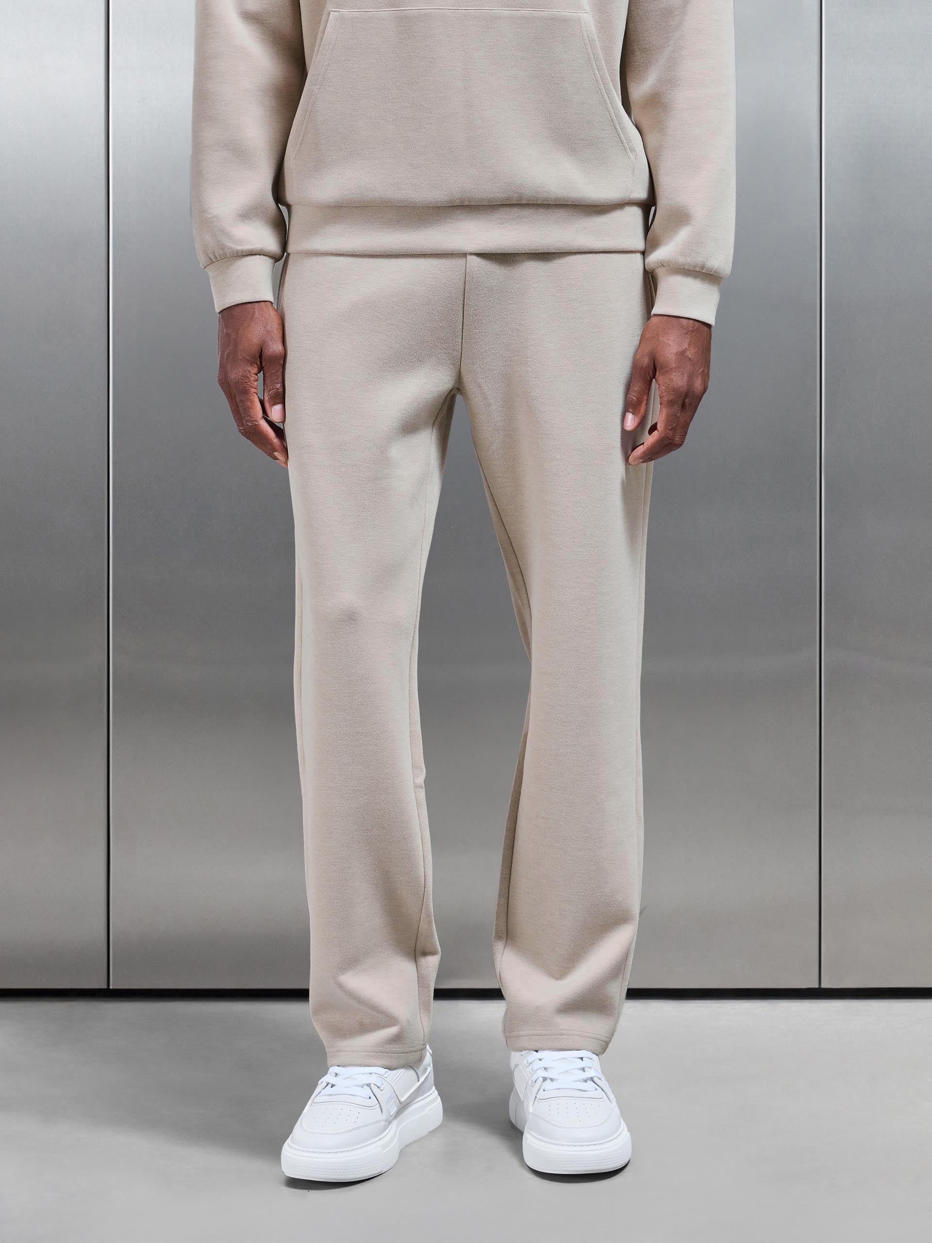 Relaxed Fit Knitted Jogger in Beige