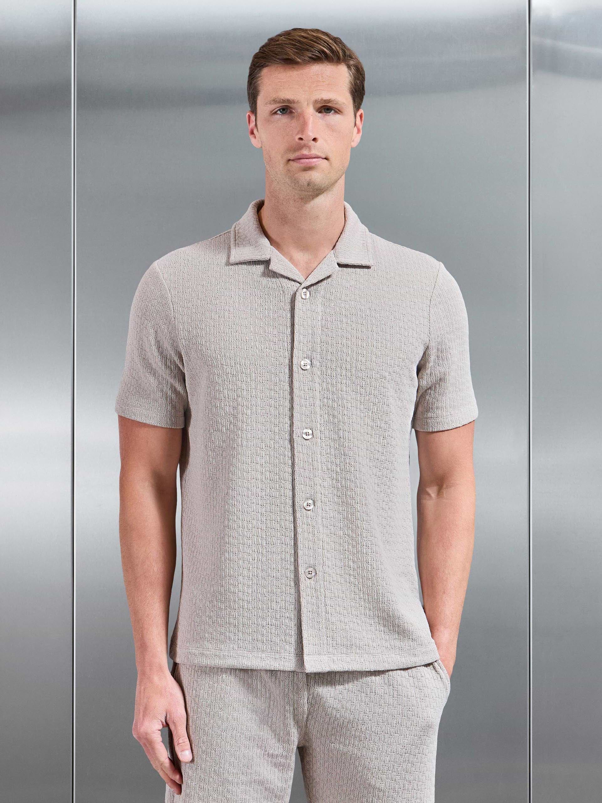Resort Revere Collar Shirt in Stone