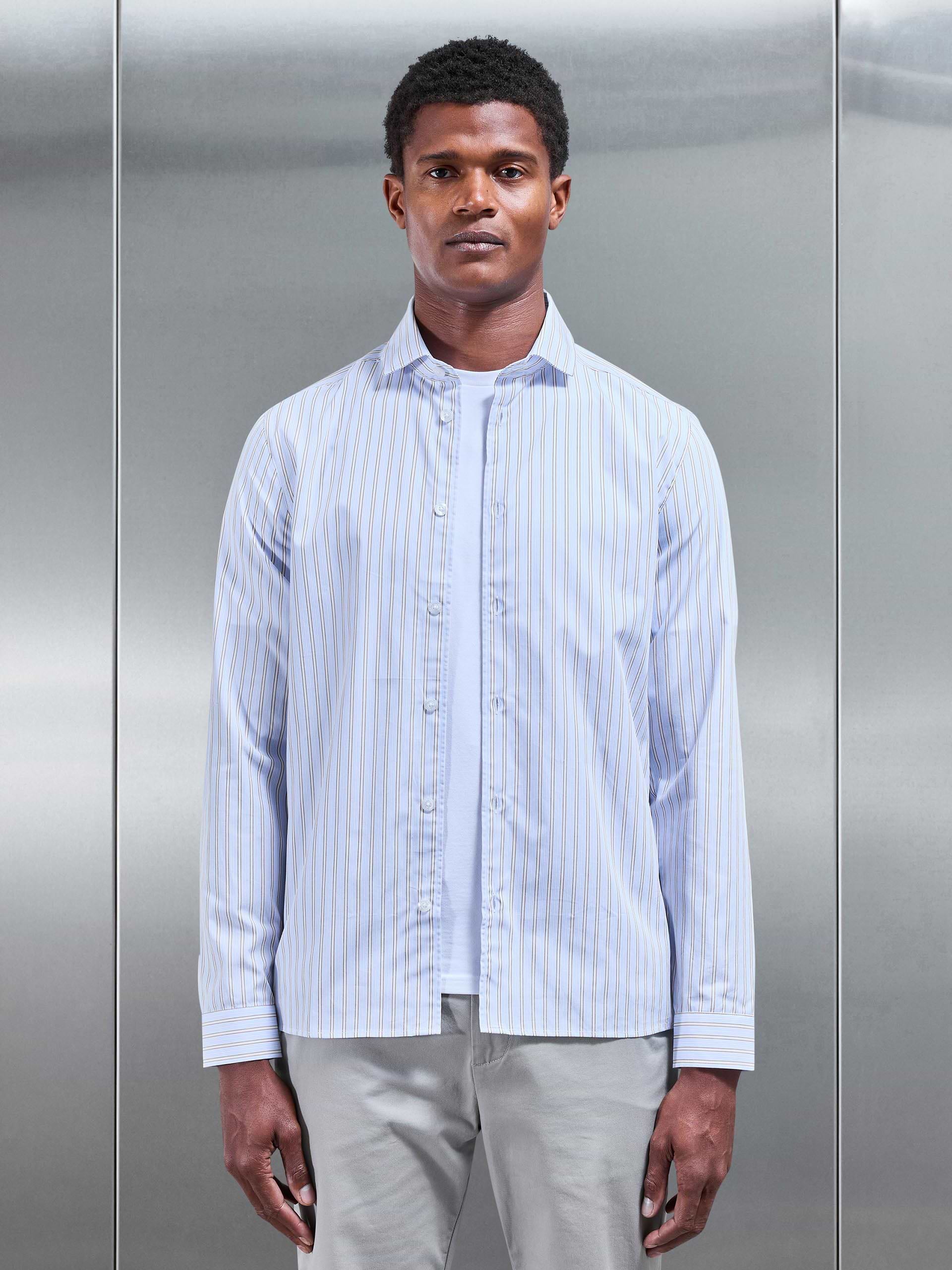 Resort Stripe Shirt in Blue