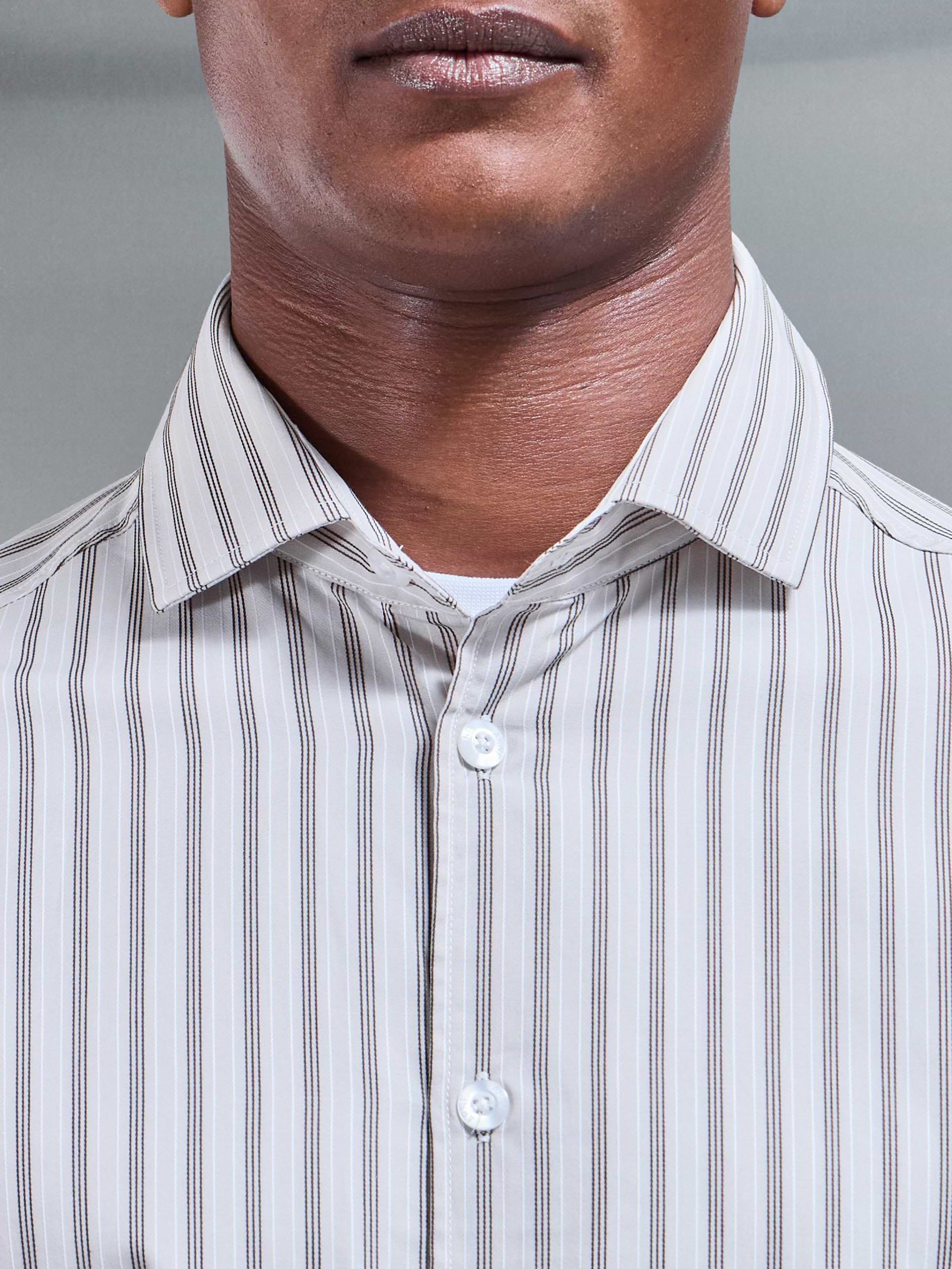 Resort Stripe Shirt in Stone