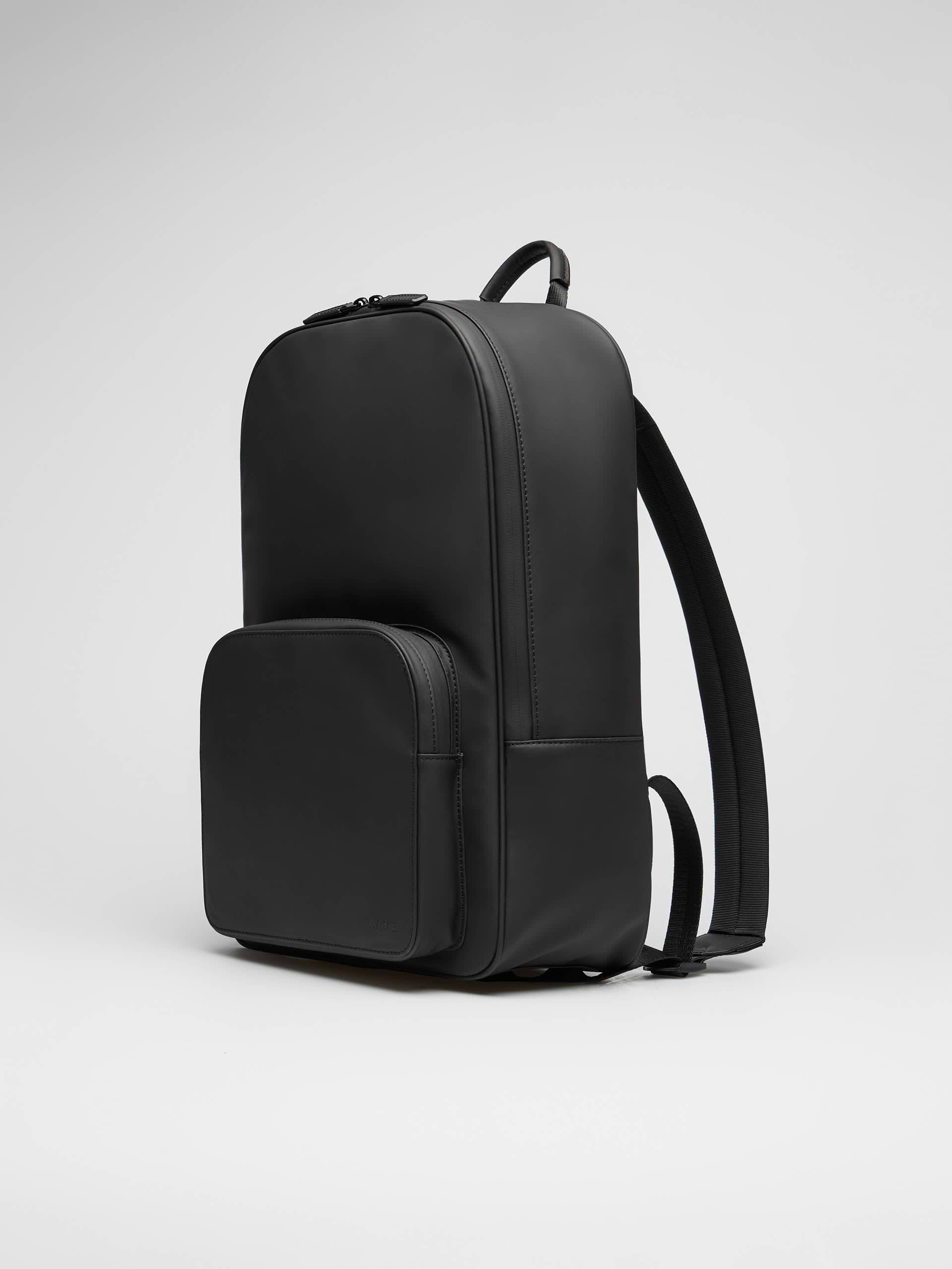 Rubberised Backpack in Black