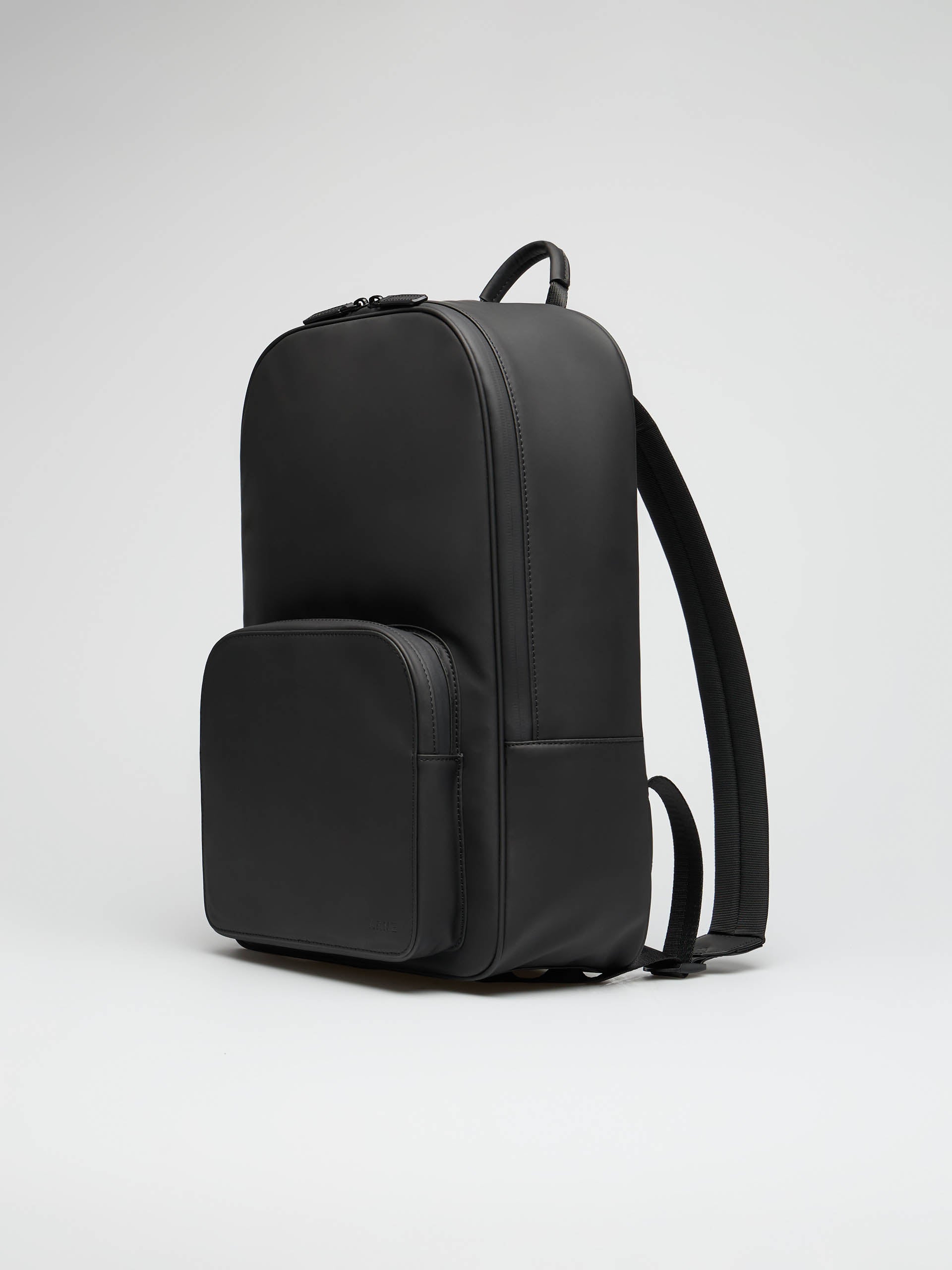 Rubberised Backpack in Black