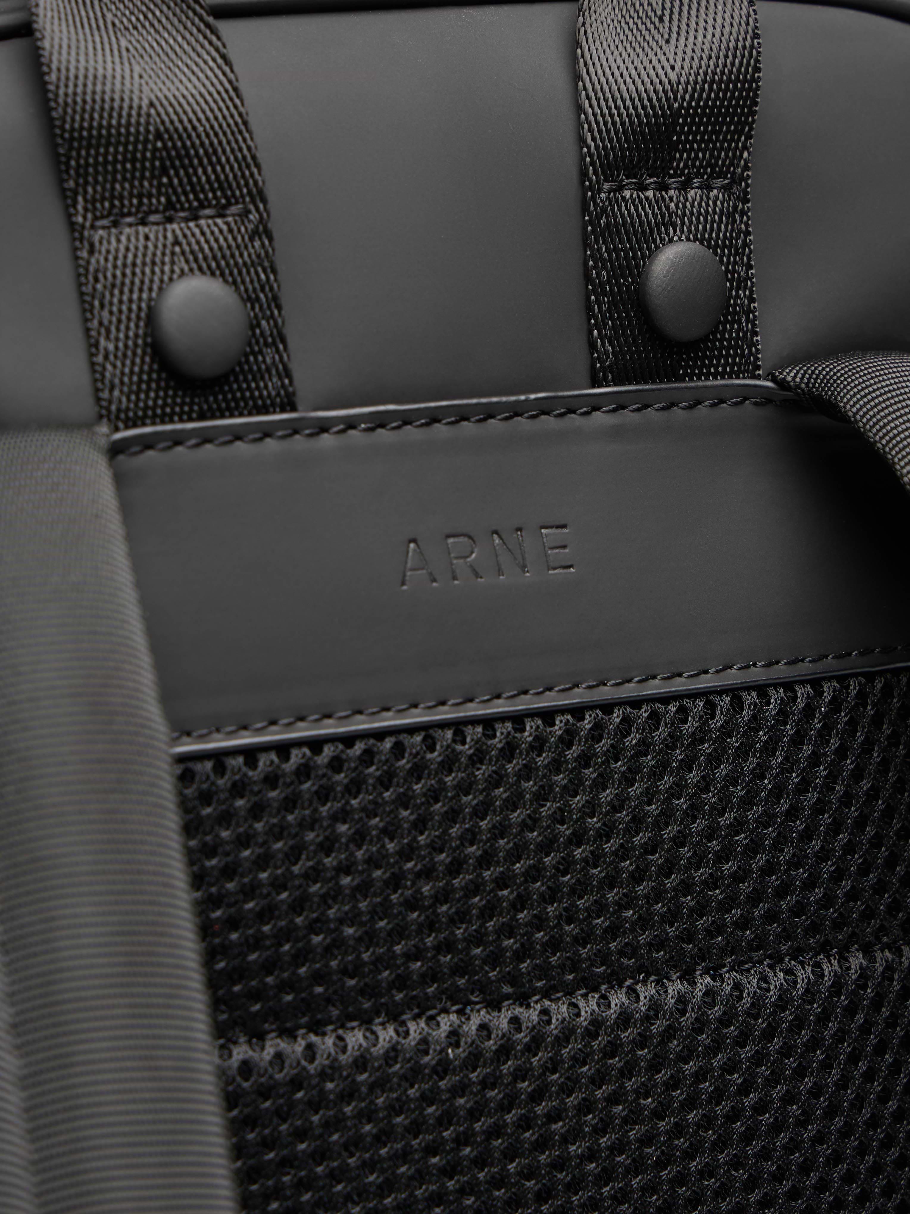 Rubberised Backpack in Black