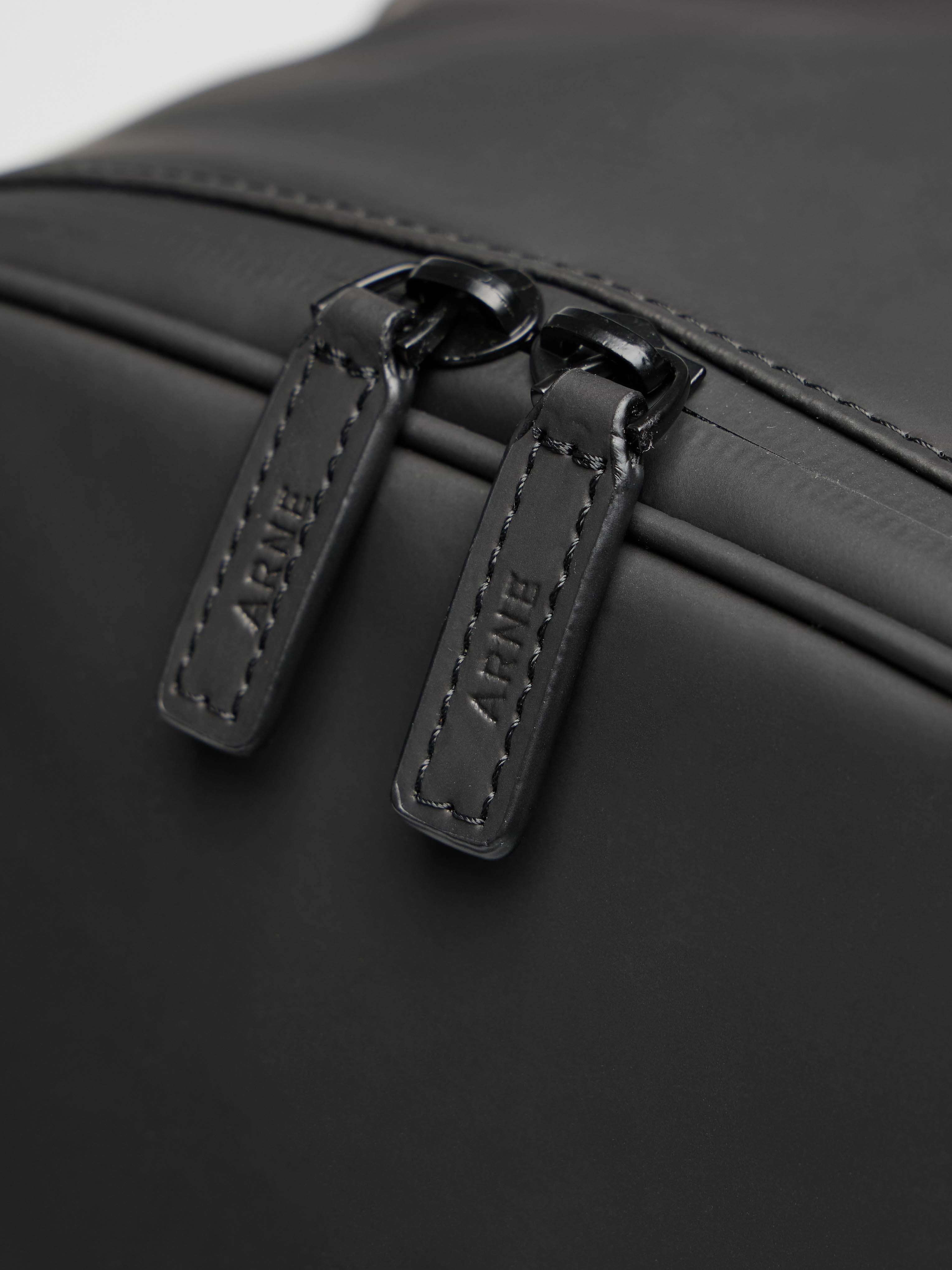Rubberised Backpack in Black