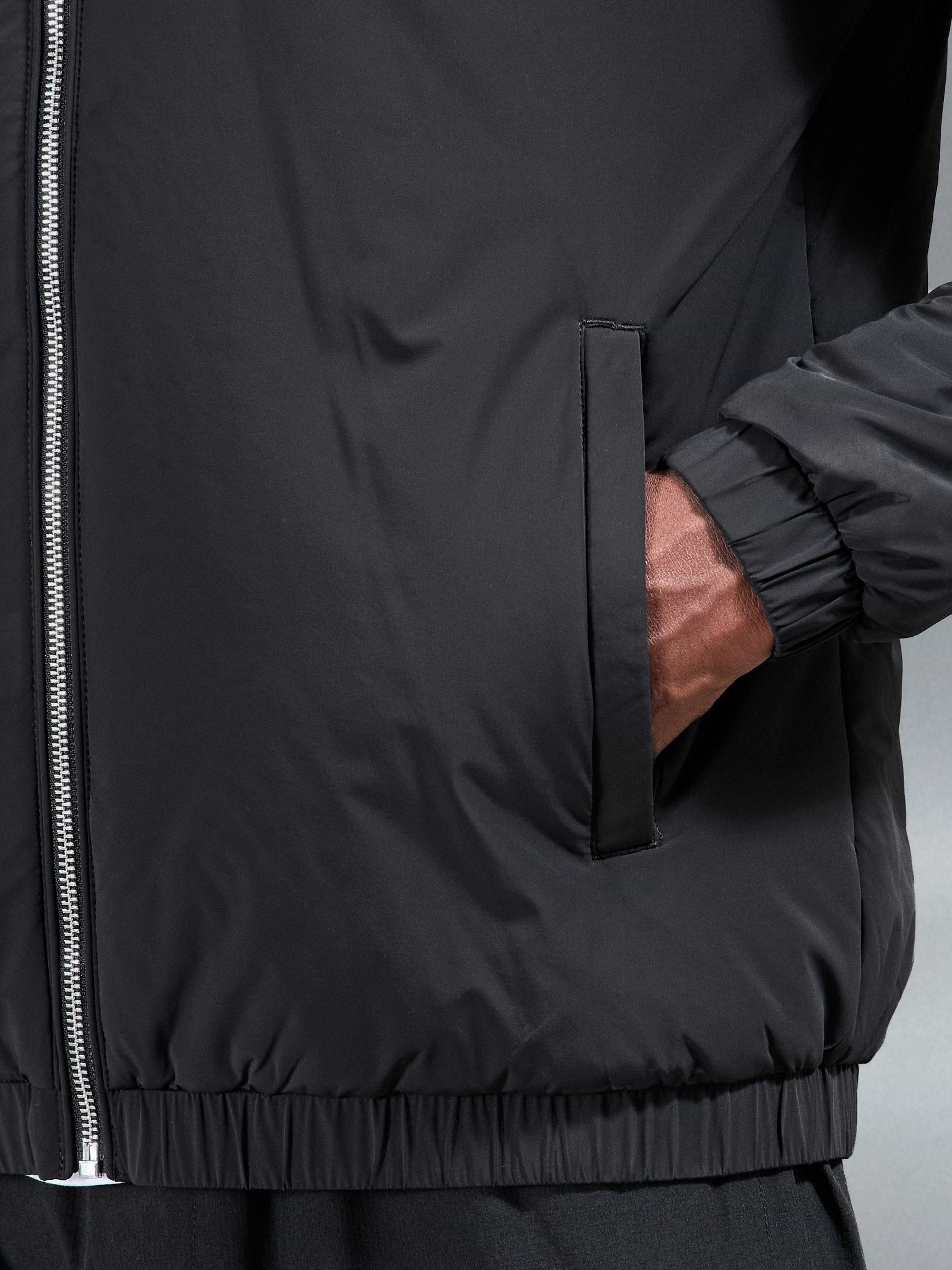 Shell Padded Windbreaker in Black