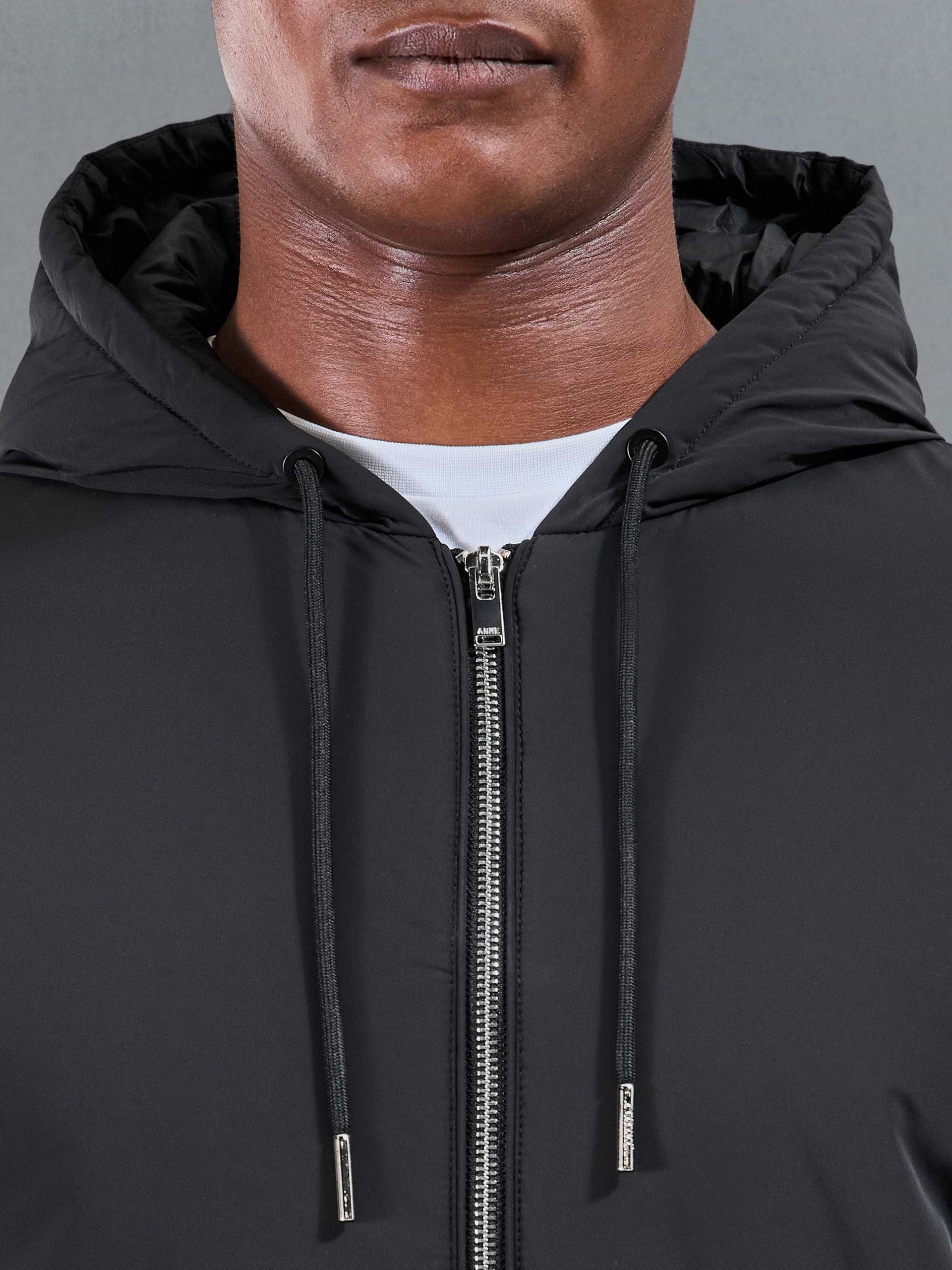 Shell Padded Windbreaker in Black