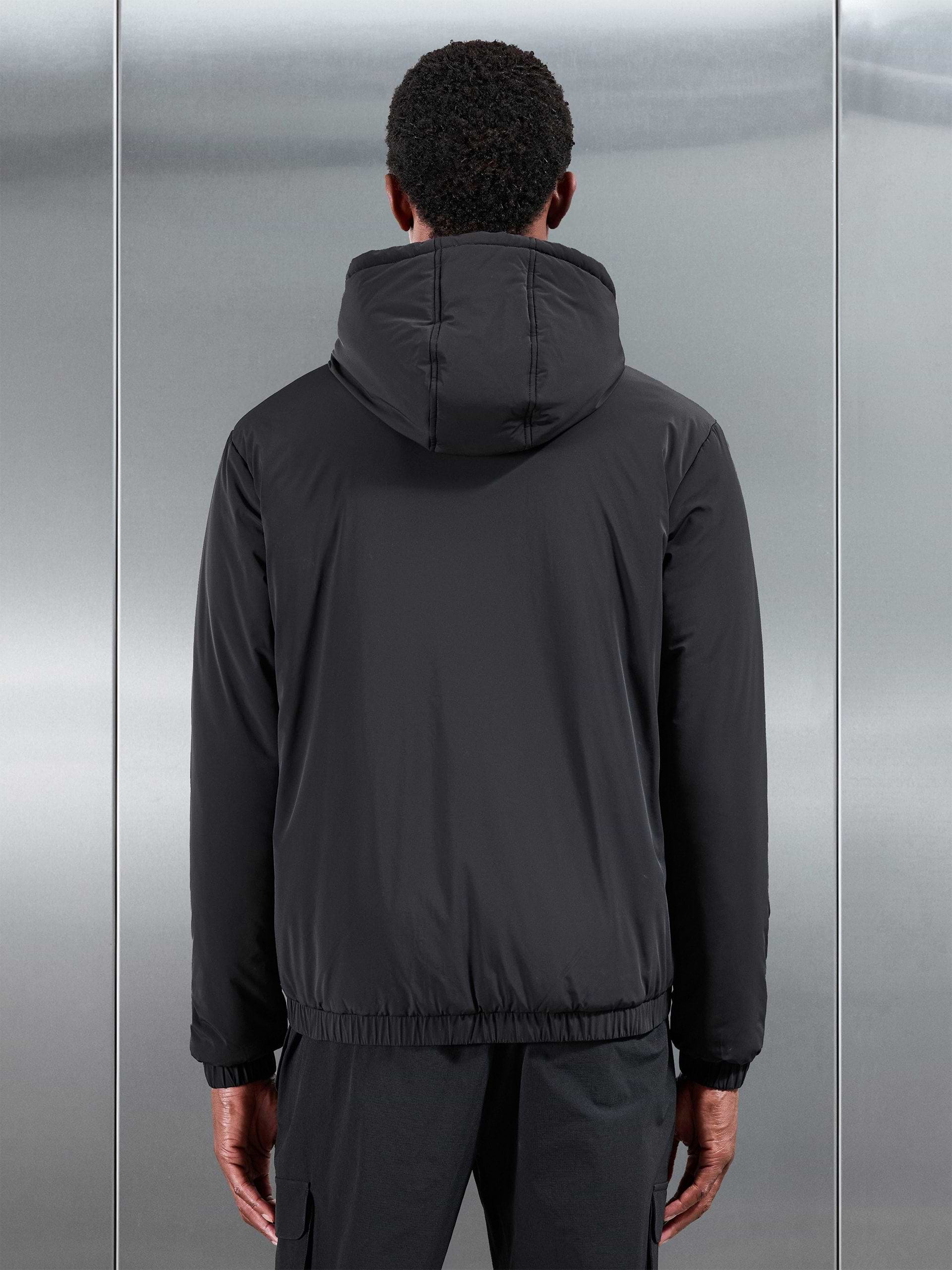 Shell Padded Windbreaker in Black