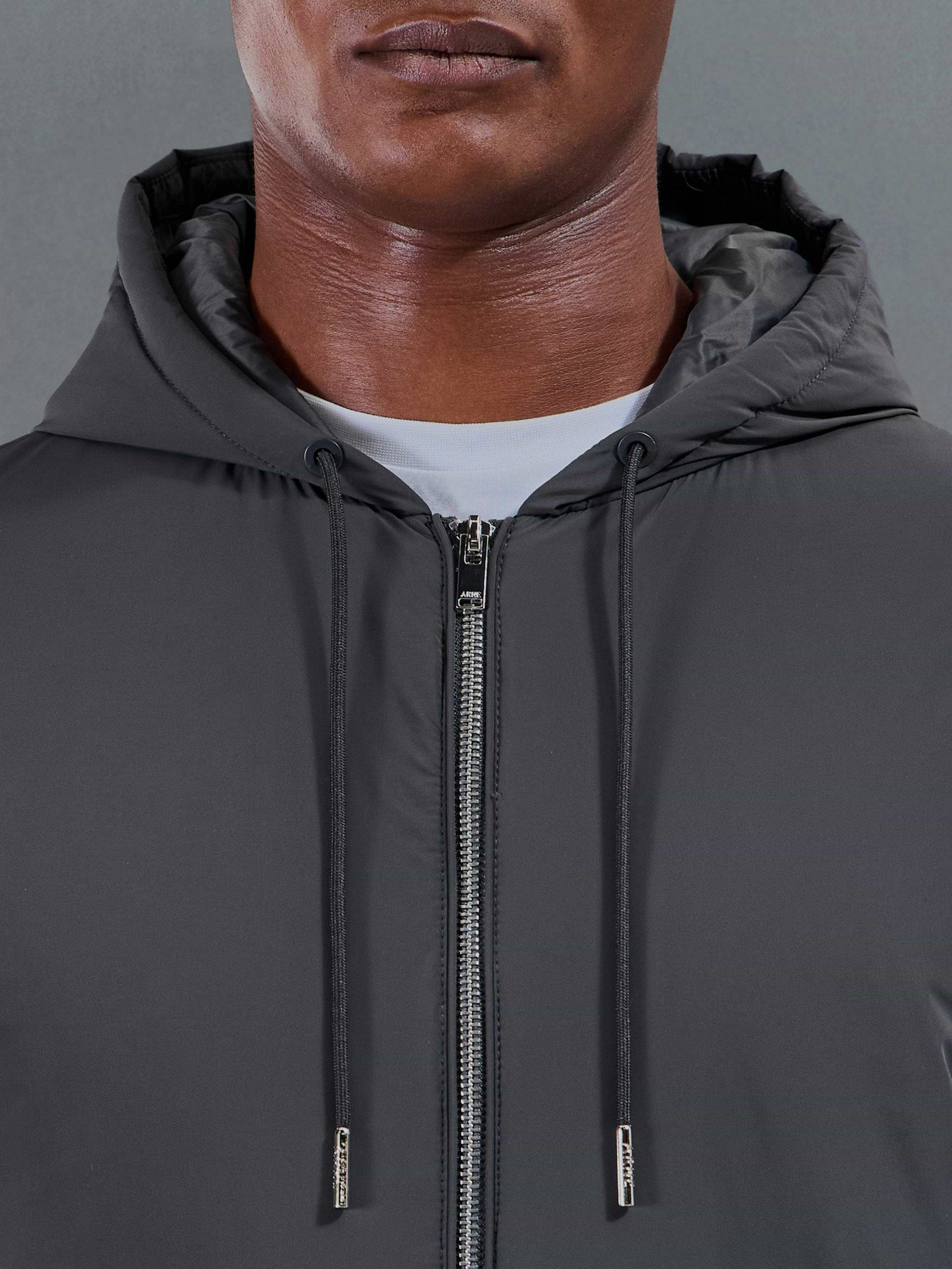 Shell Padded Windbreaker in Grey