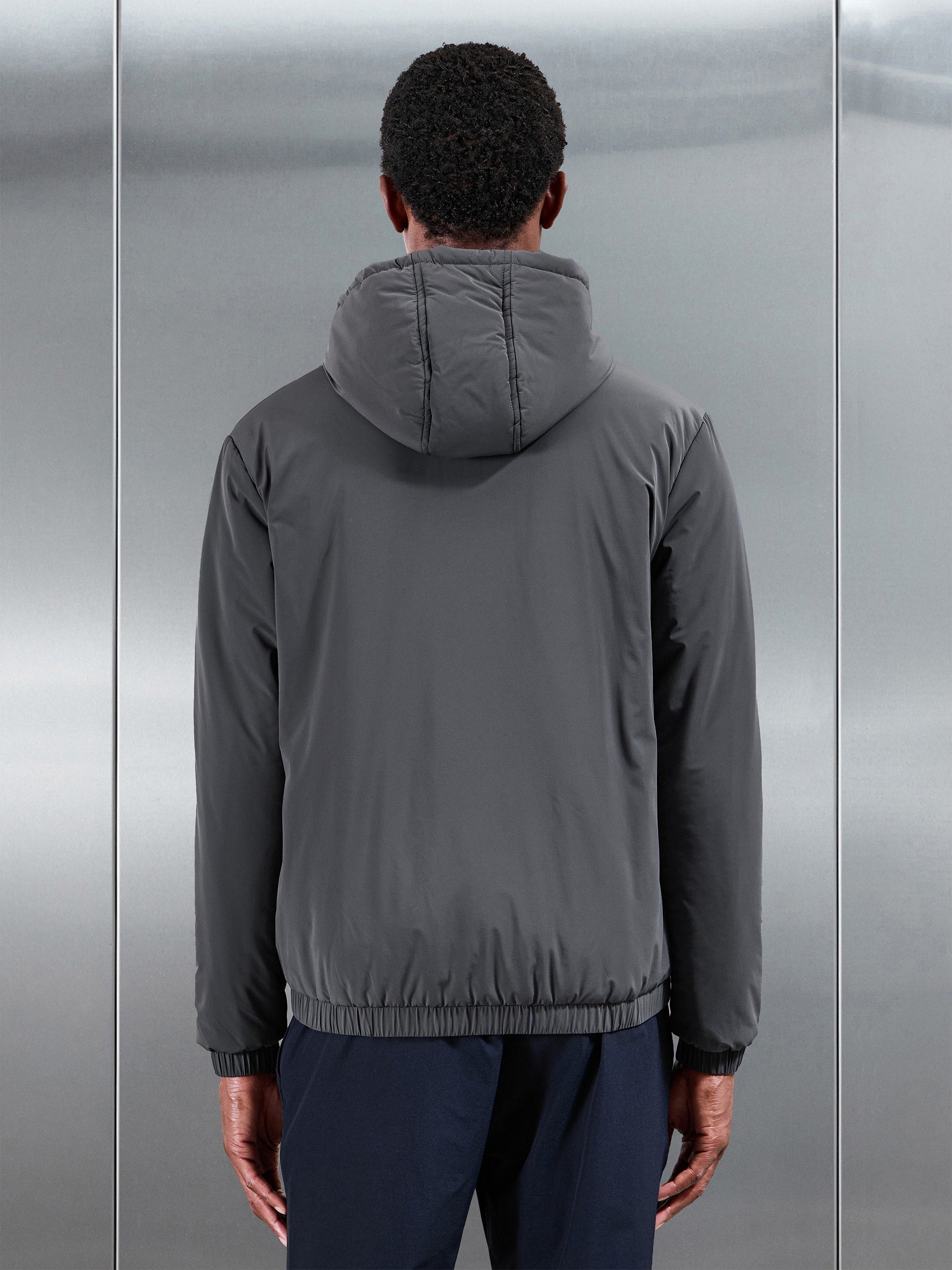 Shell Padded Windbreaker in Grey