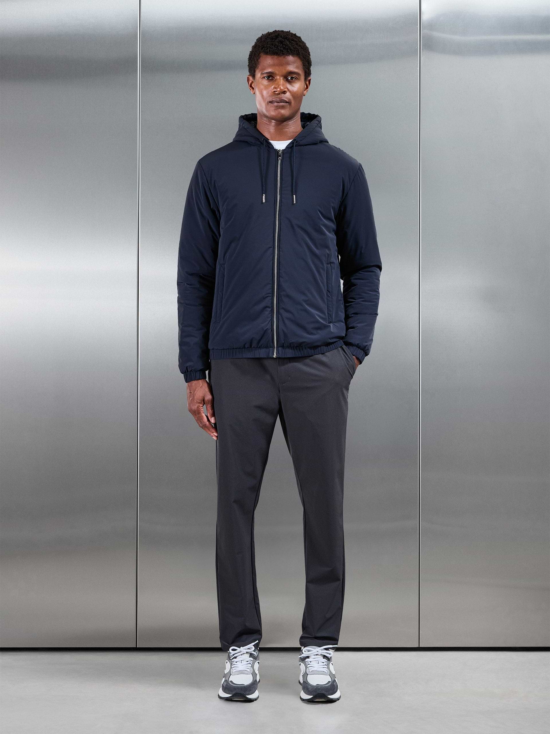 Shell Padded Windbreaker in Navy