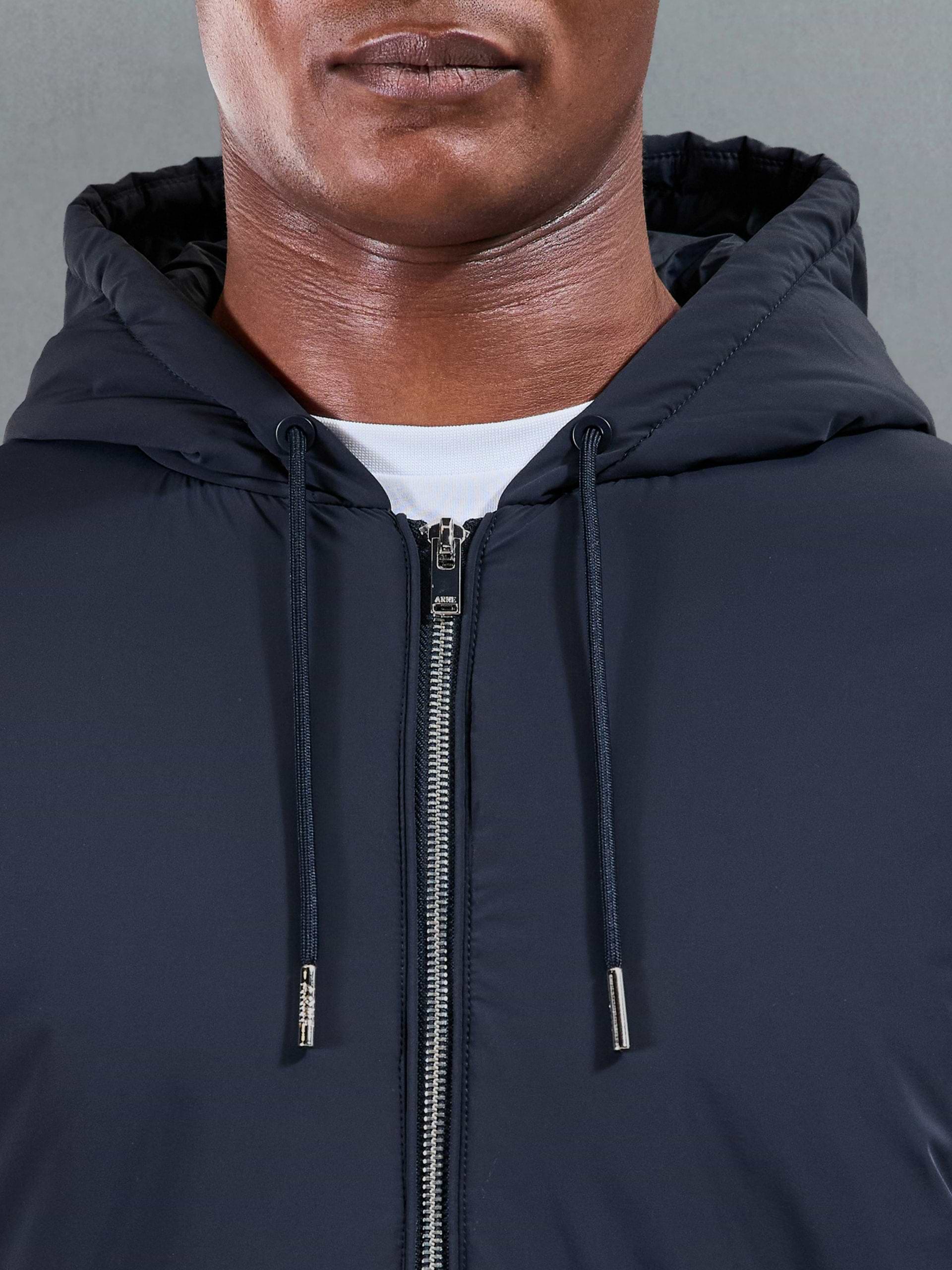 Shell Padded Windbreaker in Navy