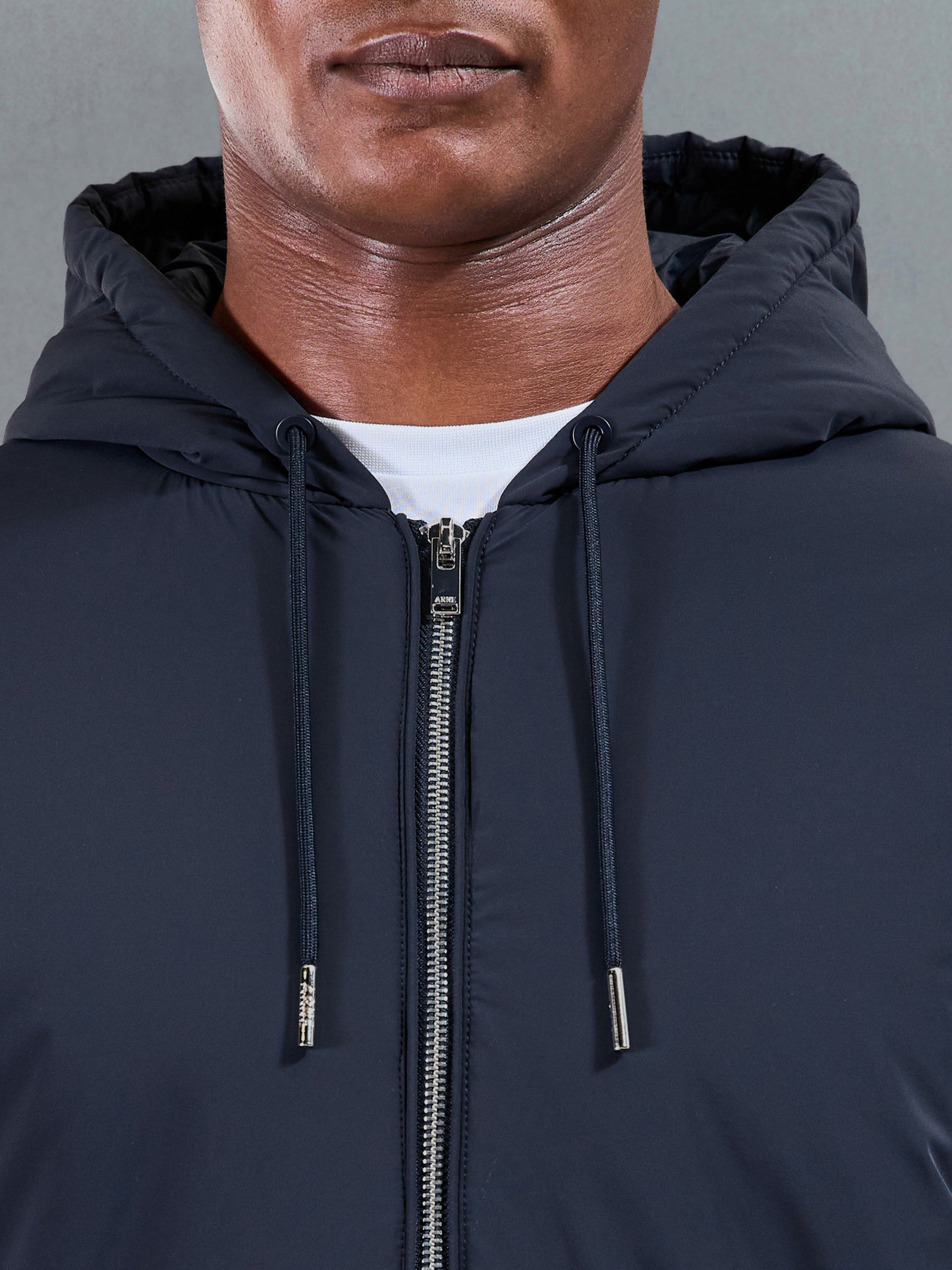 Shell Padded Windbreaker in Navy