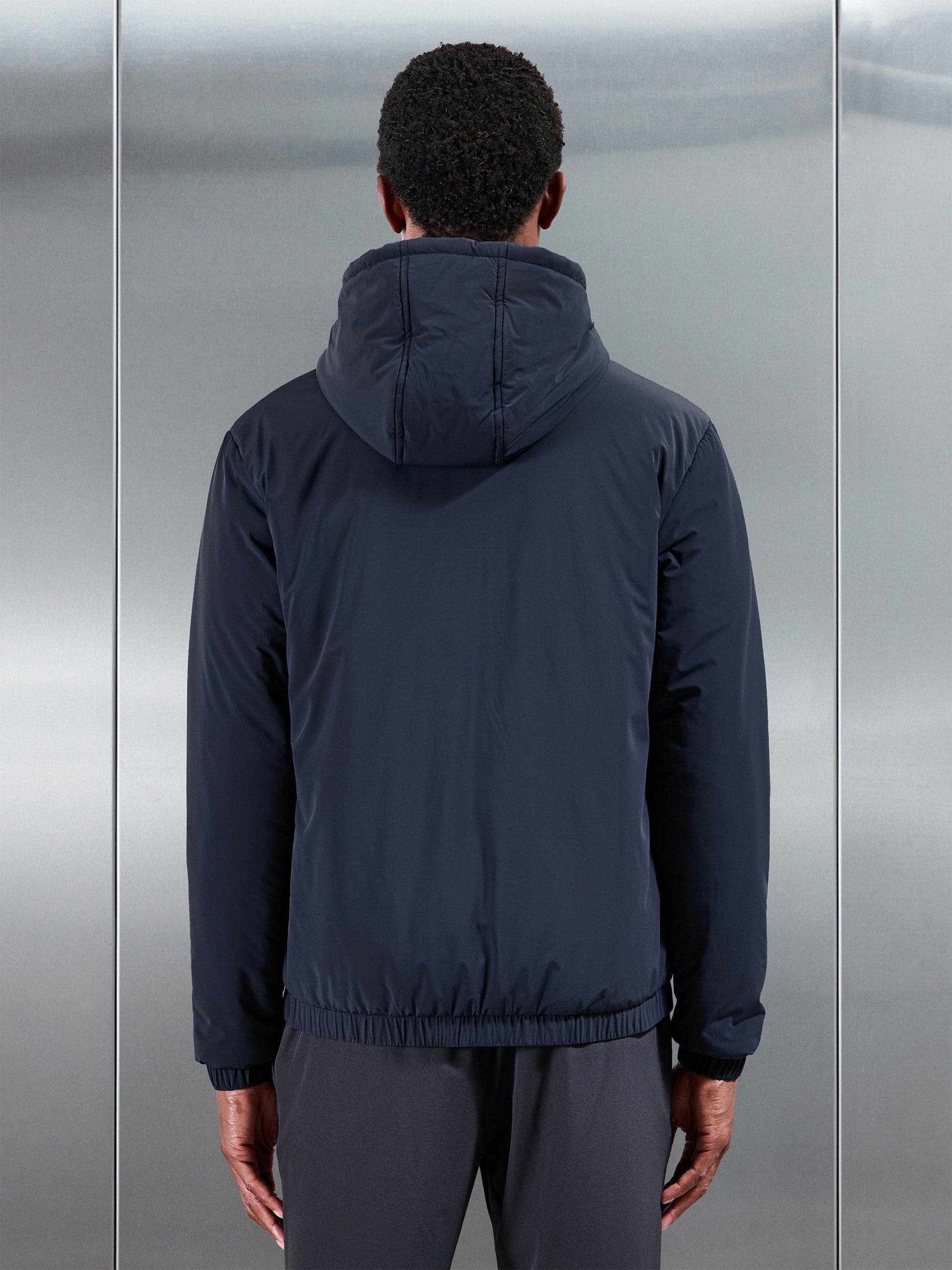 Shell Padded Windbreaker in Navy