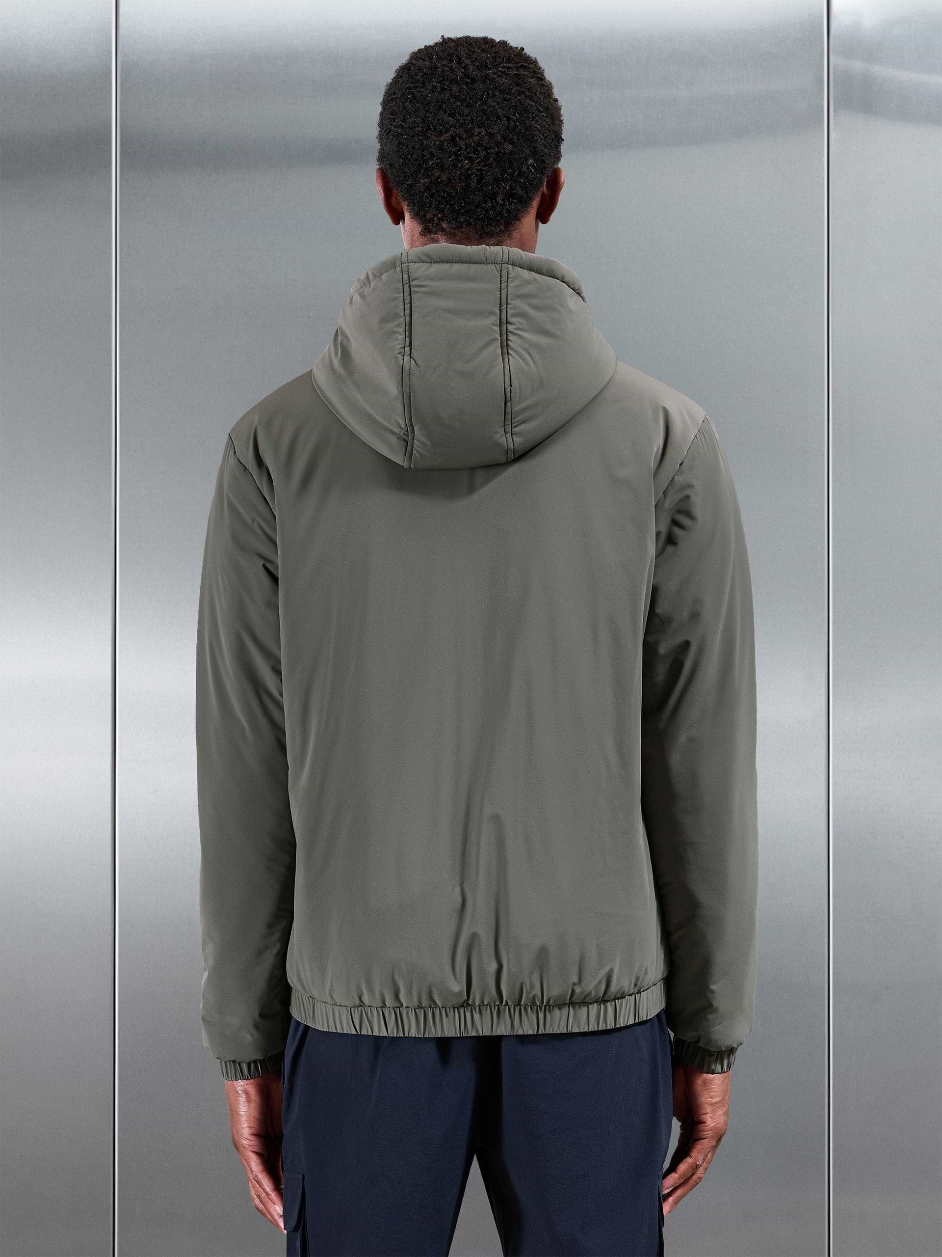 Shell Padded Windbreaker in Olive