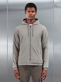 Shell Padded Windbreaker in Taupe