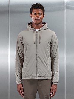 Shell Padded Windbreaker in Taupe