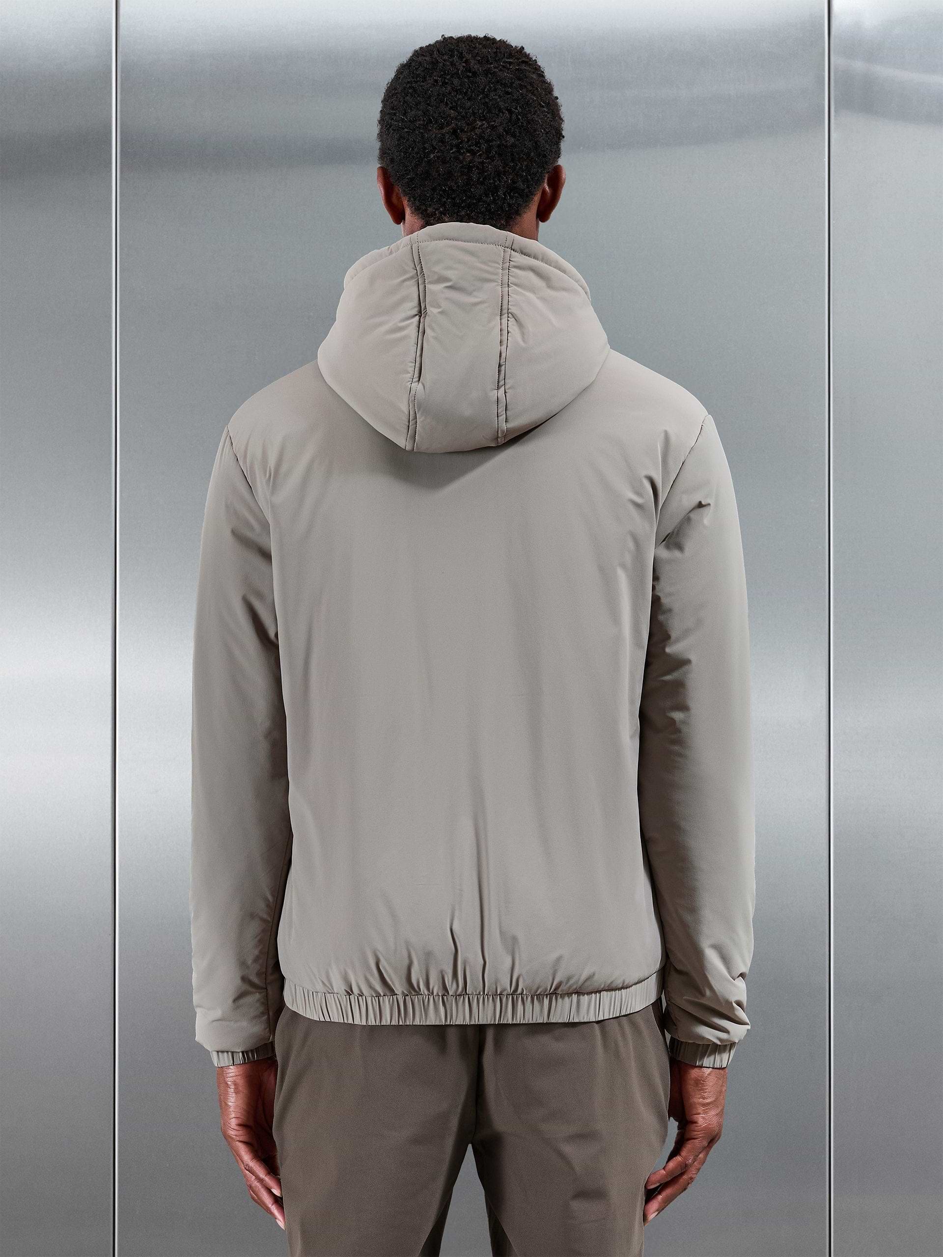 Shell Padded Windbreaker in Taupe