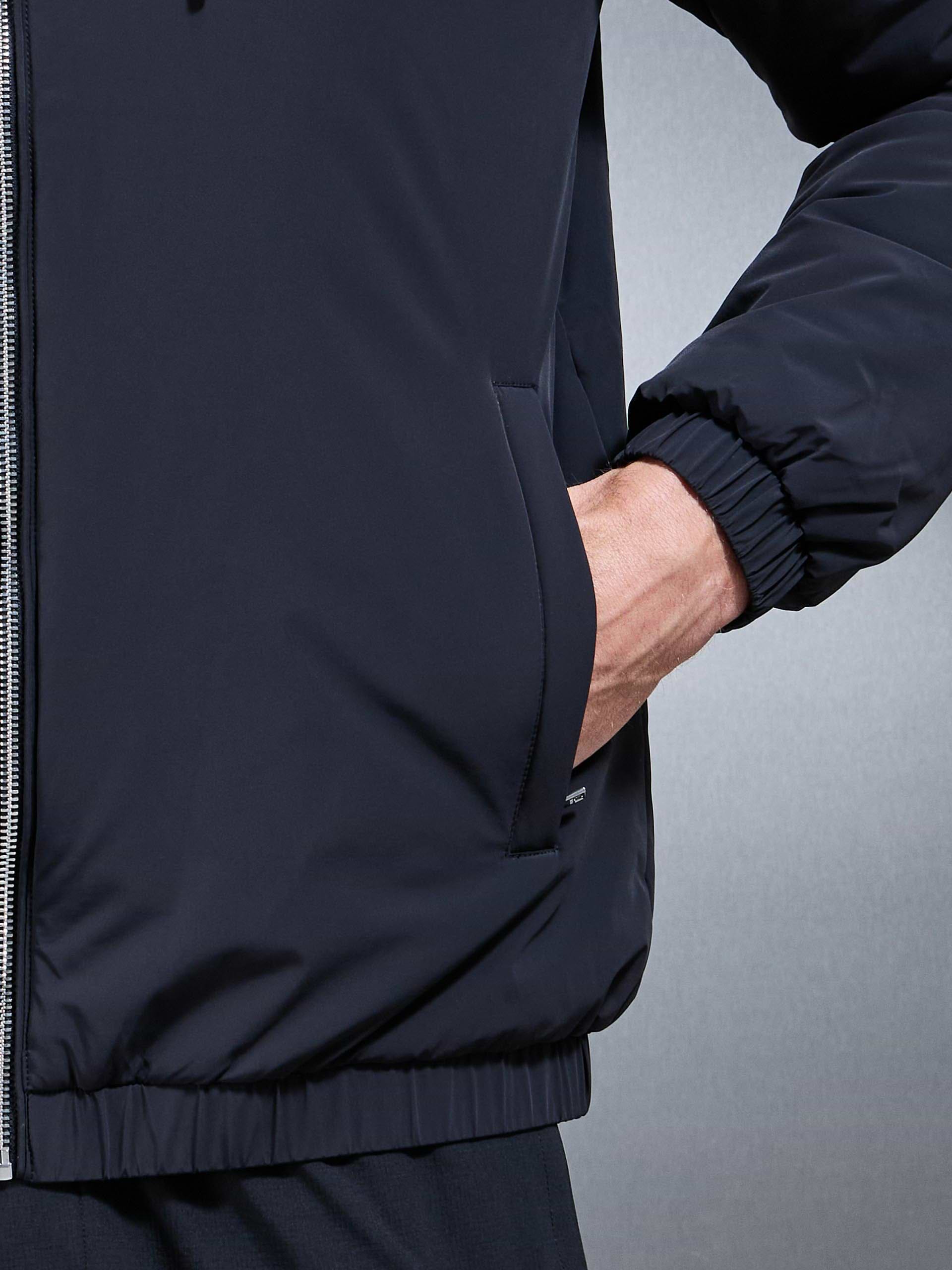 Shell Padded Windbreaker in Black