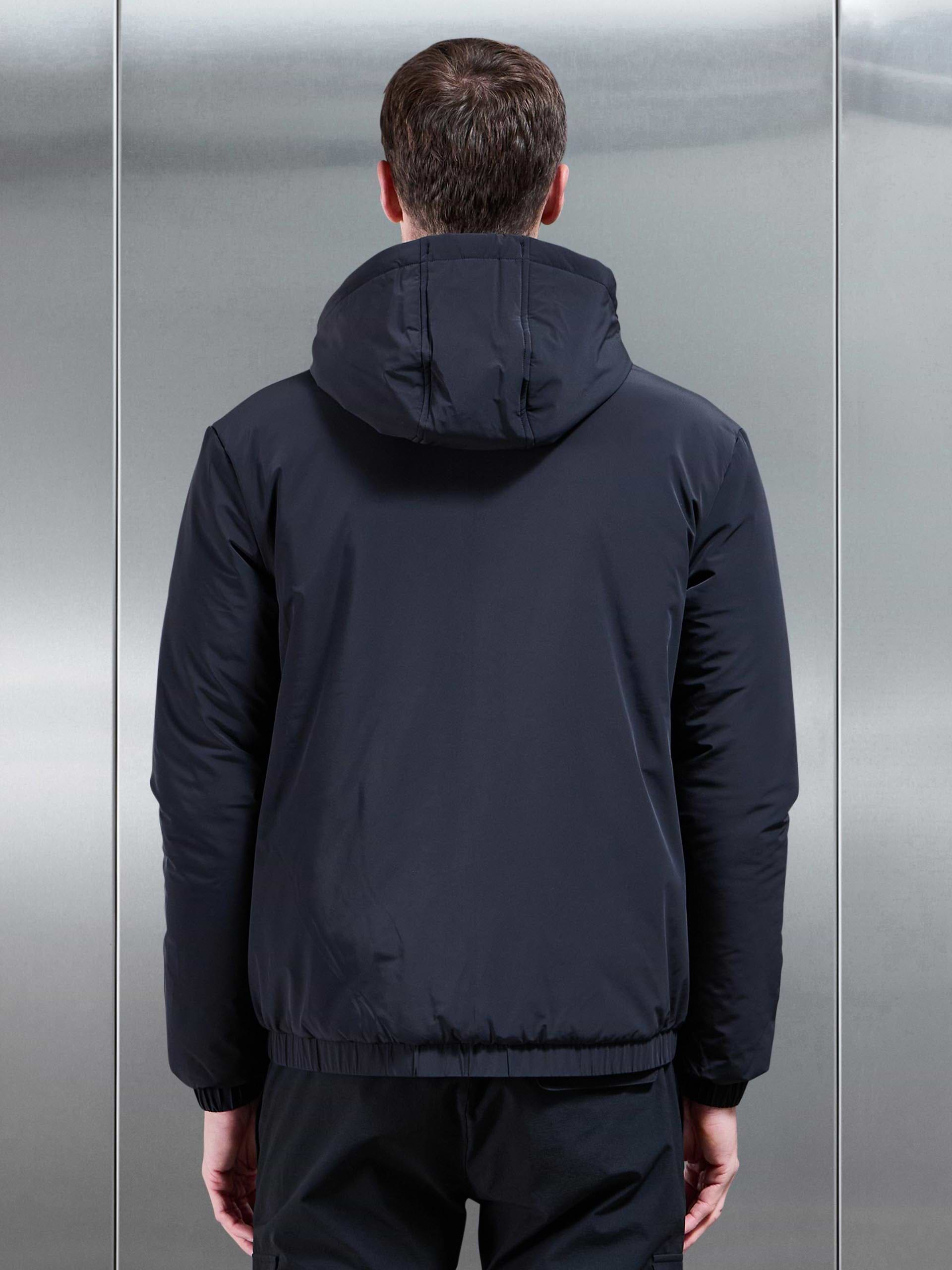 Shell Padded Windbreaker in Black