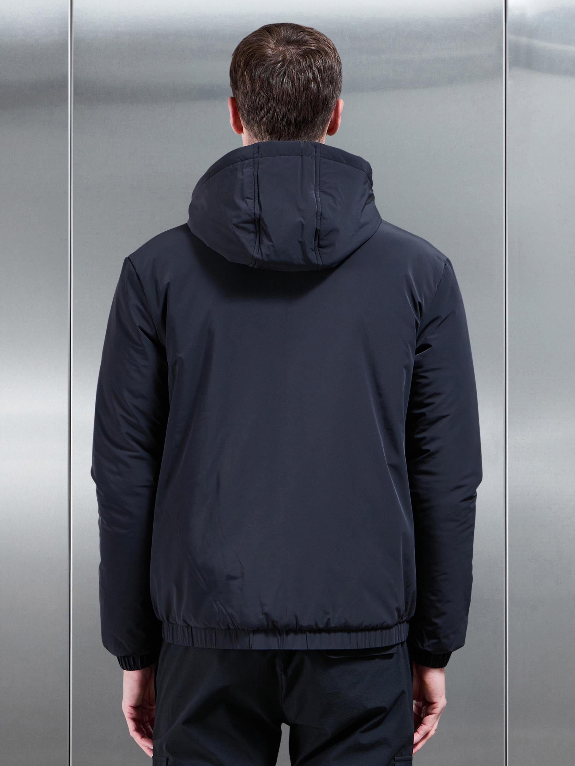 Shell Padded Windbreaker in Black