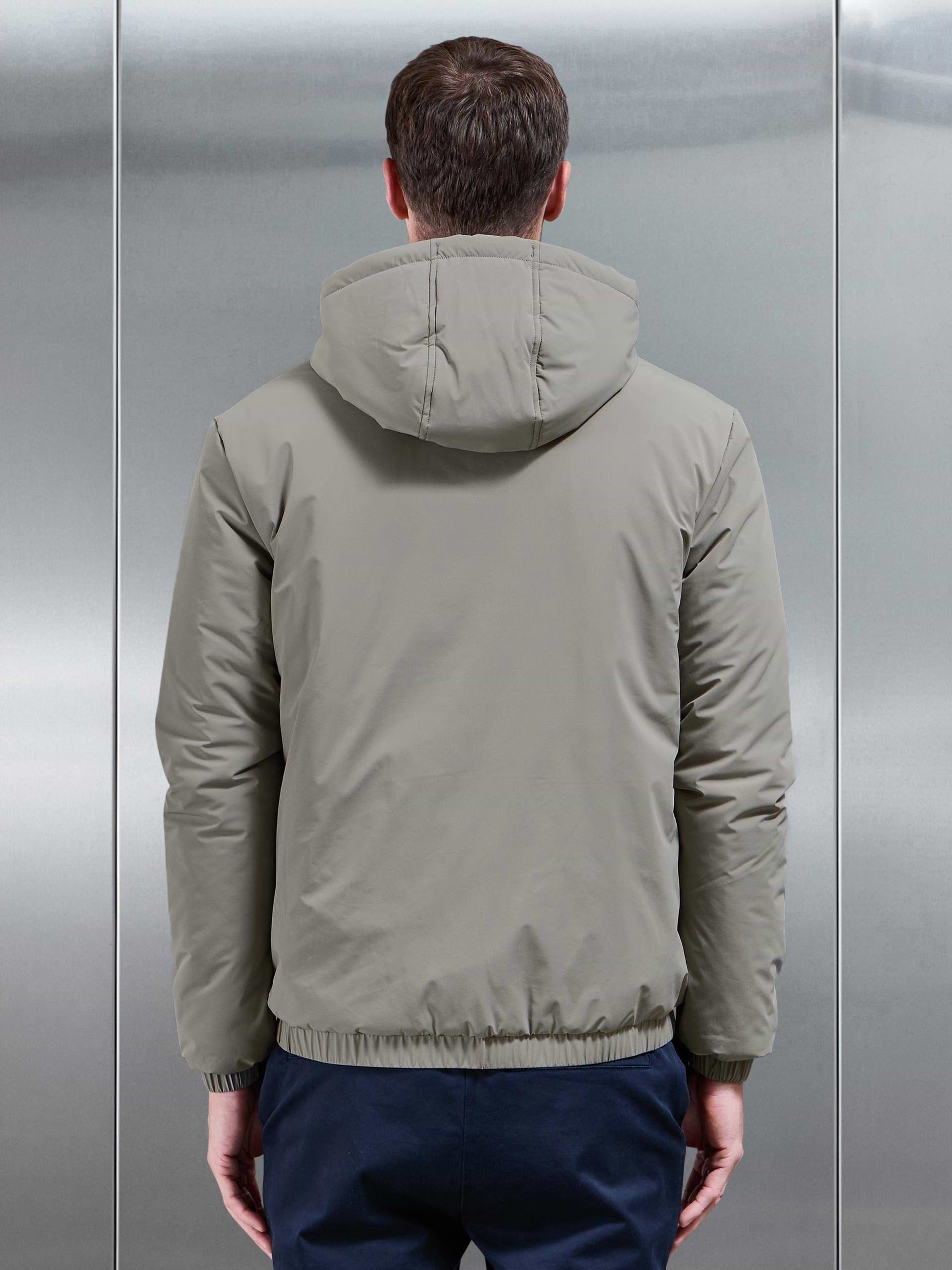 Shell Padded Windbreaker in Taupe