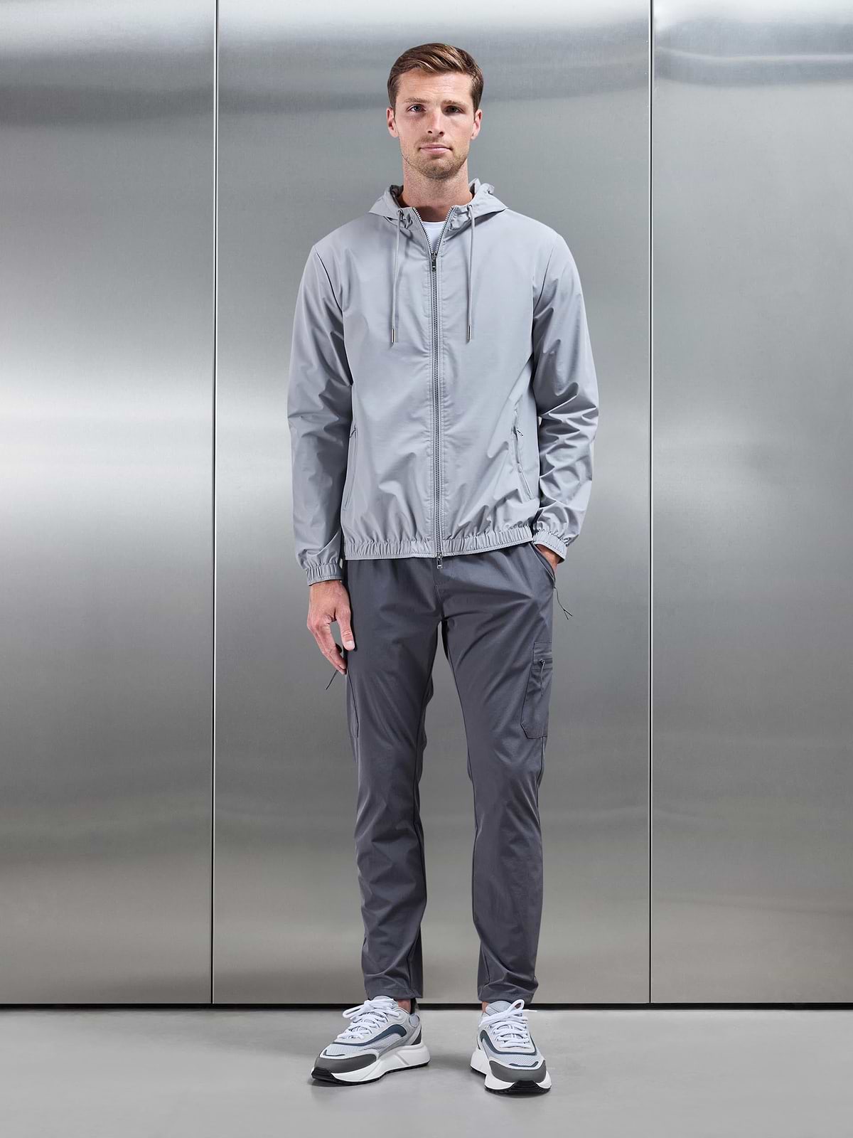Shell Windbreaker in Mid Grey | ARNE UK