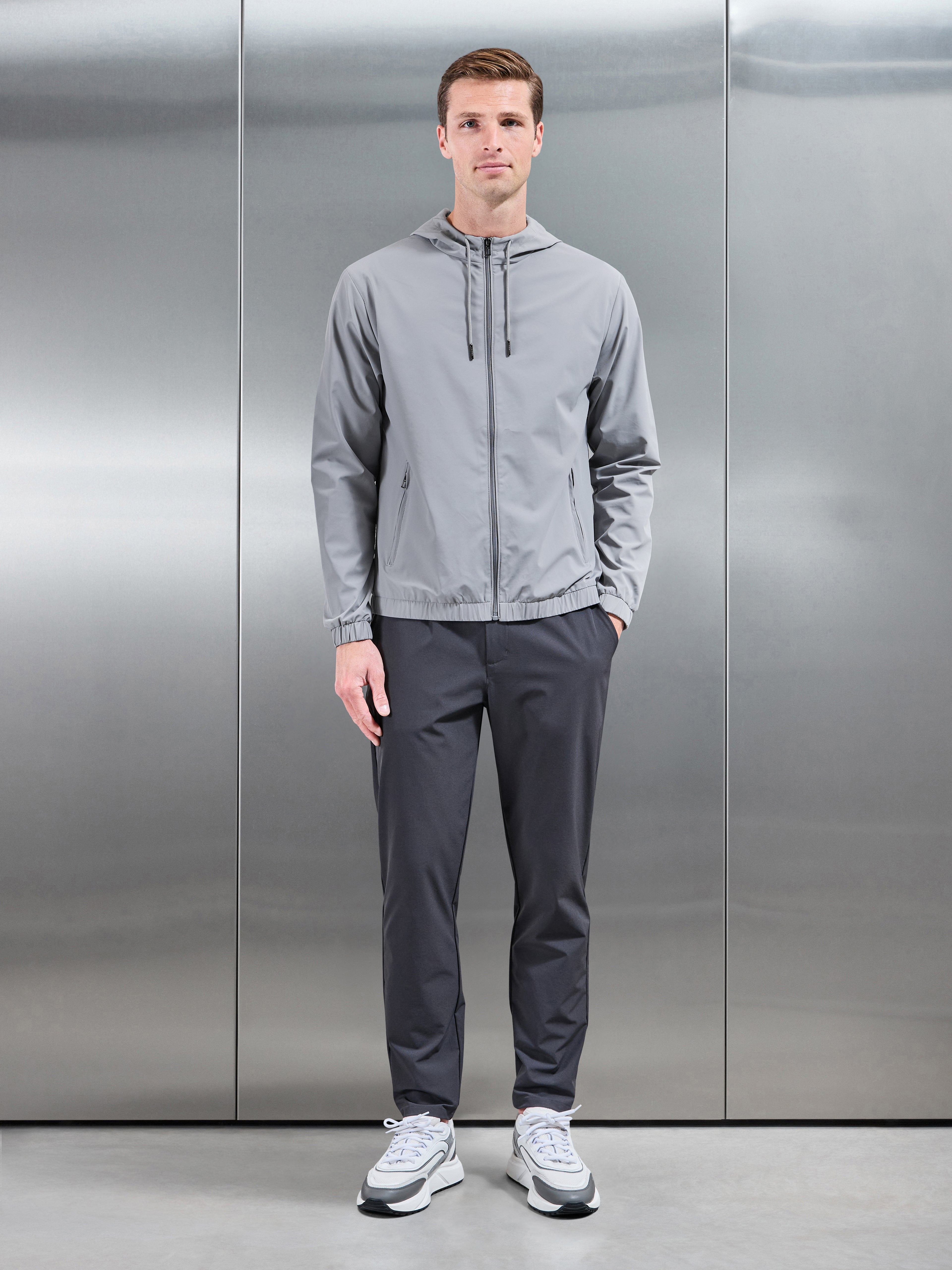 Shell Windbreaker in Mid Grey