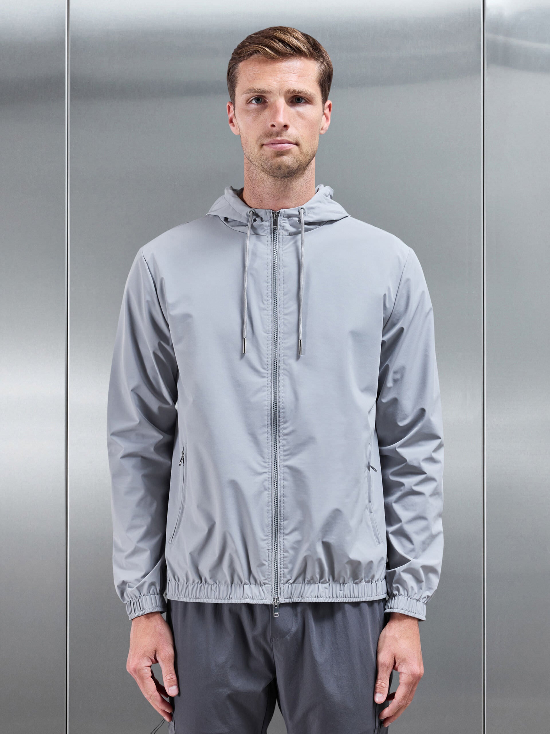 Shell Windbreaker in Mid Grey