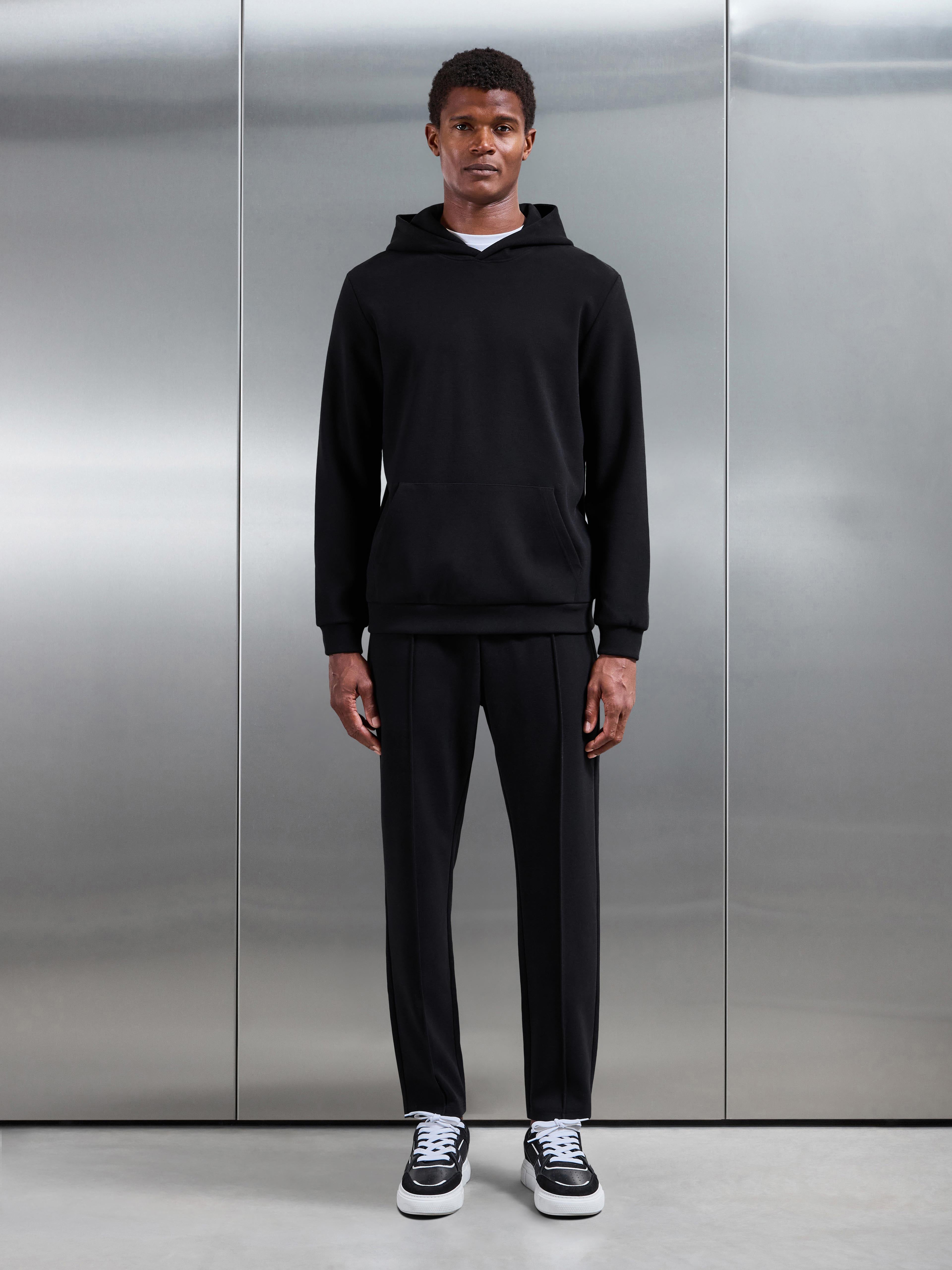 Slim Fit Knitted Jogger in Black